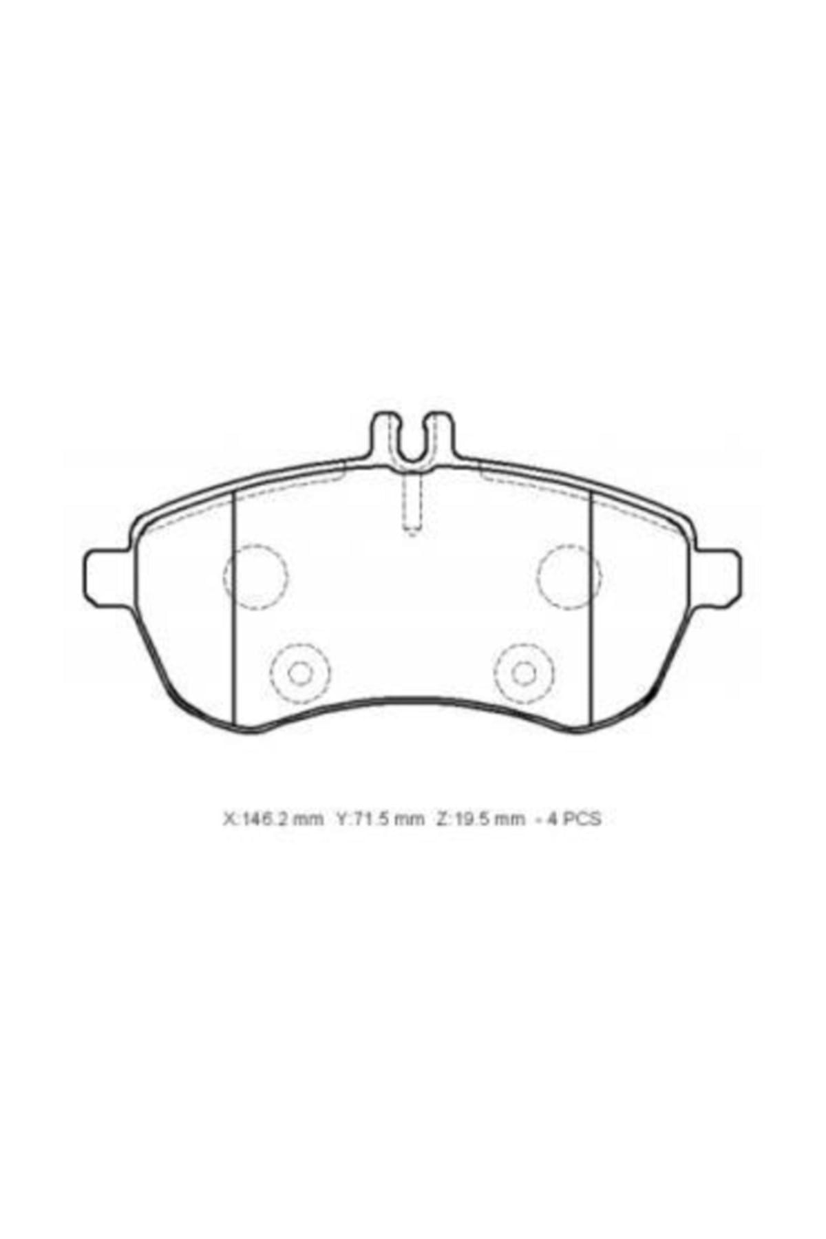 2147-6350/mercedes C Class- W204- 11/13; Ön Fren Balatası Kablosuz Disk 146.2x71.5x19.5 Bramax