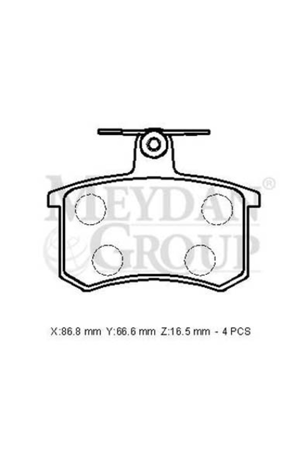 Audi A80 87/95 Arka Fren Balatası 1,6/1,8/2,0 (Kablosuz)(disk)(86,8x66,6x16,5) (Bramax)