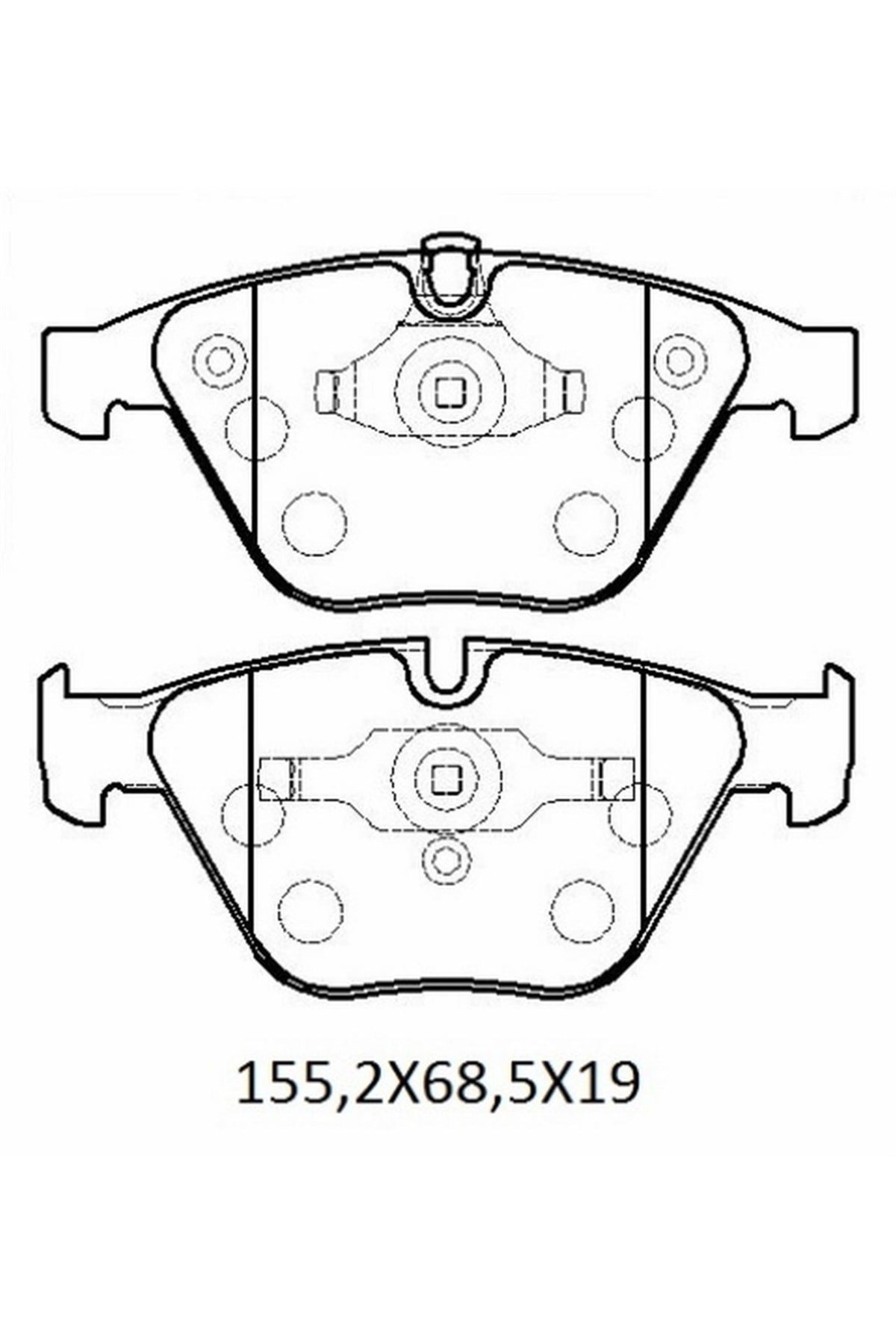 Bmw 7 Serı- E66- 05/09 Ön Fren Balatası (kablosuz) (disk) (155,2x68,5x19)(bramax) 34116753668