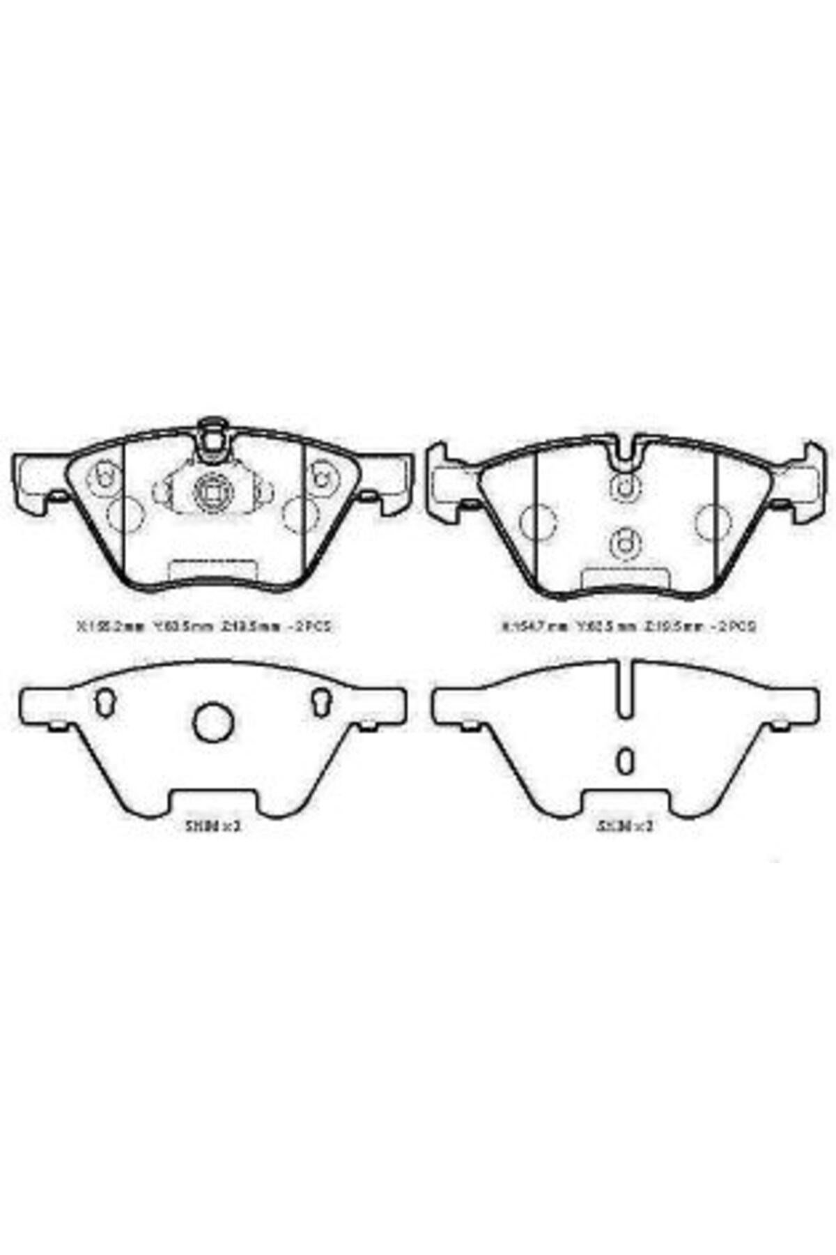 BMW X1- E84- 09/15; Ön Fren Balatası (Kablosuz)Disk(155.2x63.50x19,50/154.7x63.50x19,50) 34116769100