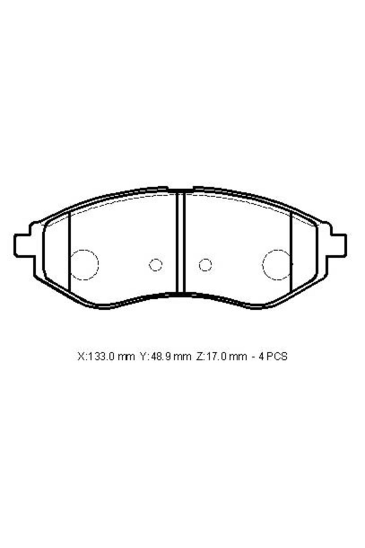 Chevrolet Aveo Sd/hb 05/08 Ön Fren Balatası (Disk) (133x48,9x17) (Bramax)