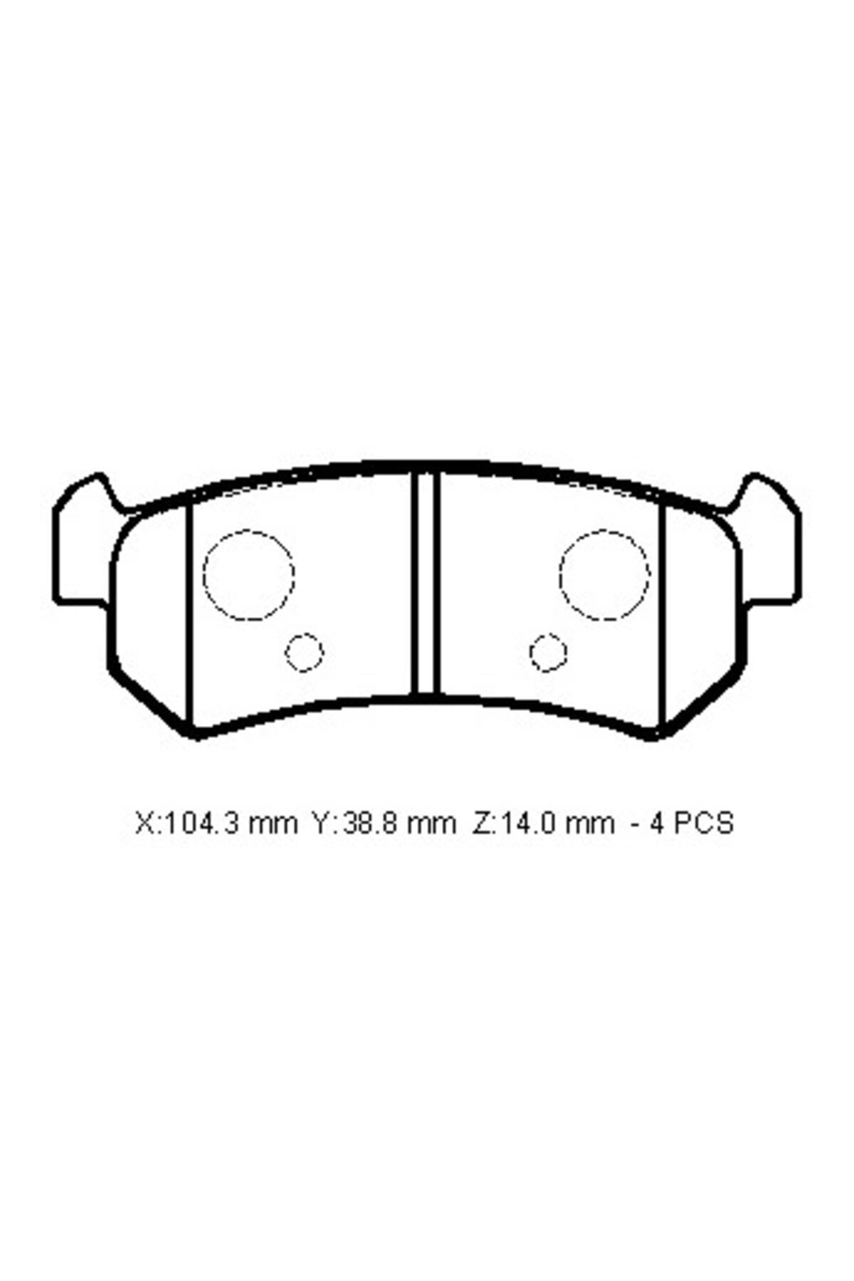 Chevrolet Lacetti- HB- 04/11; Arka Fren Balatası (Disk) (104,4x38,8x14)(Bramax) 96405131