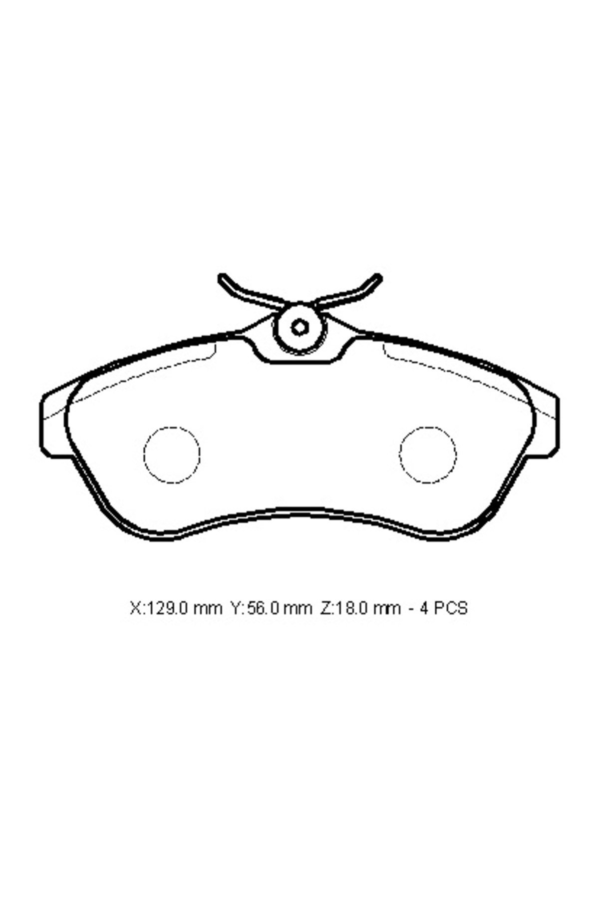 Citroen C3 03/09 Ön Fren Balatası 1,4/1,4hdı/1,6/1,6hdı (Kablosuz)(disk) (129x56x18) (Bramax)