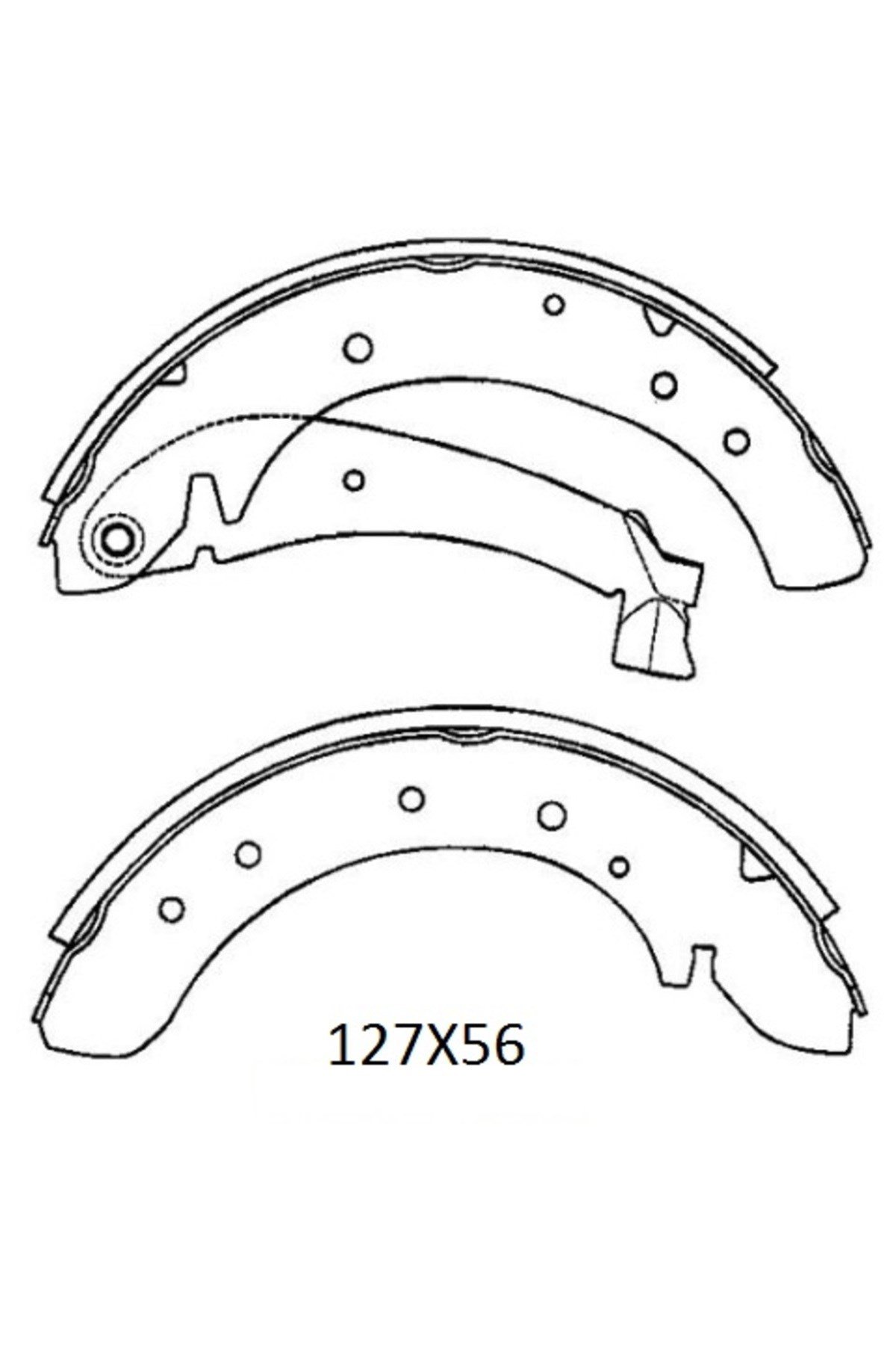 CITROEN JUMPER- 98-01 ARKA FREN PABUCU 2,0-2,5-2,8 (127X56)(18 KİŞİLİK) (FMK) OEM NO: 4241.H5 UYUMLU