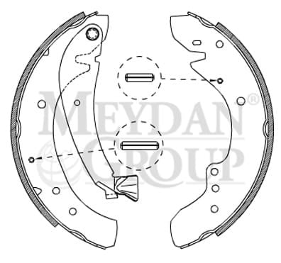 Citroen Jumper 98/01 Arka Fren Pabucu 1,9/2,0/2,5/2,8 (127x56) (14 Kişilik) (Bramax)