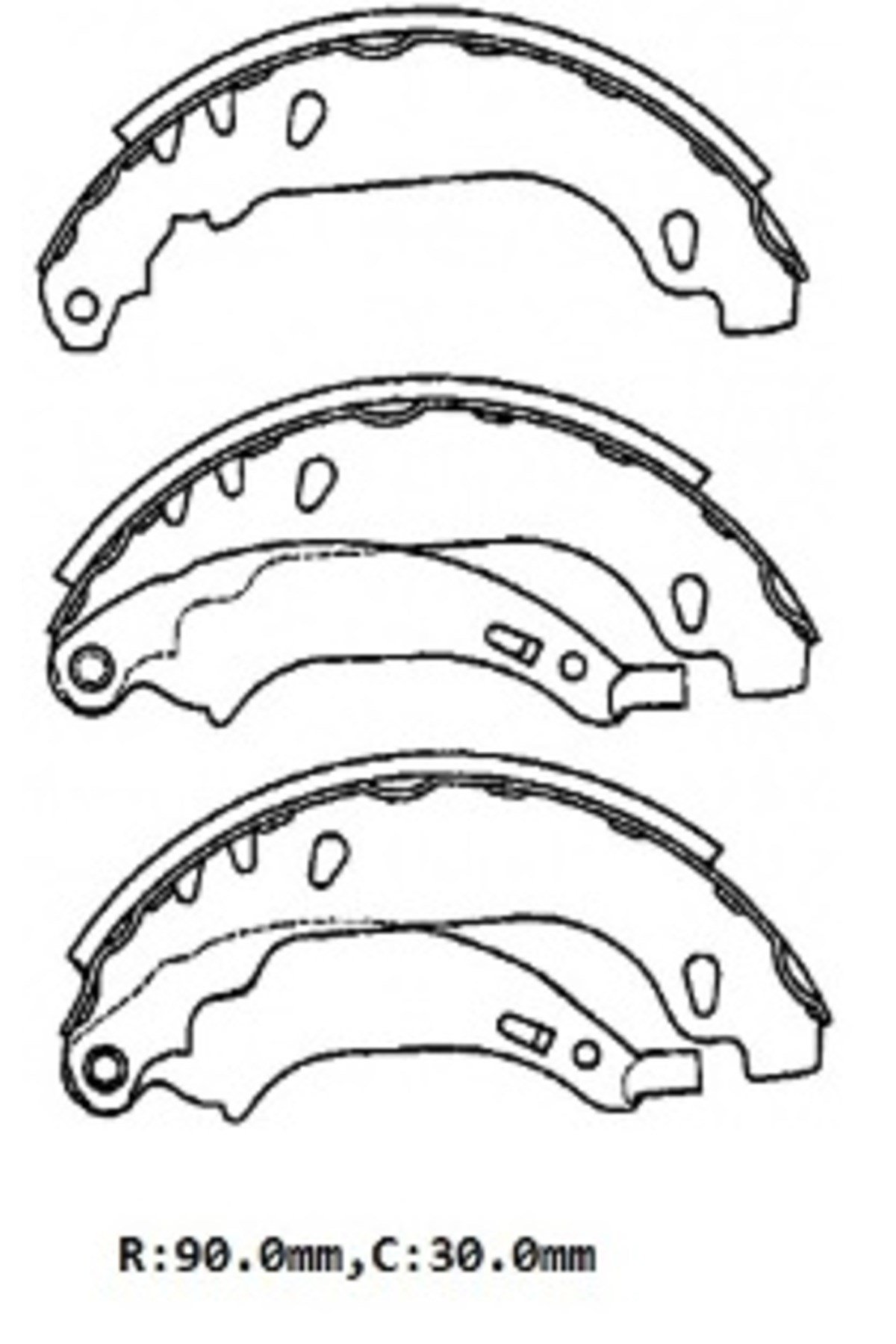 CITROEN XSARA- 98/00; ARKA FREN PABUCU (90X30)(BRAMAX) P-A
