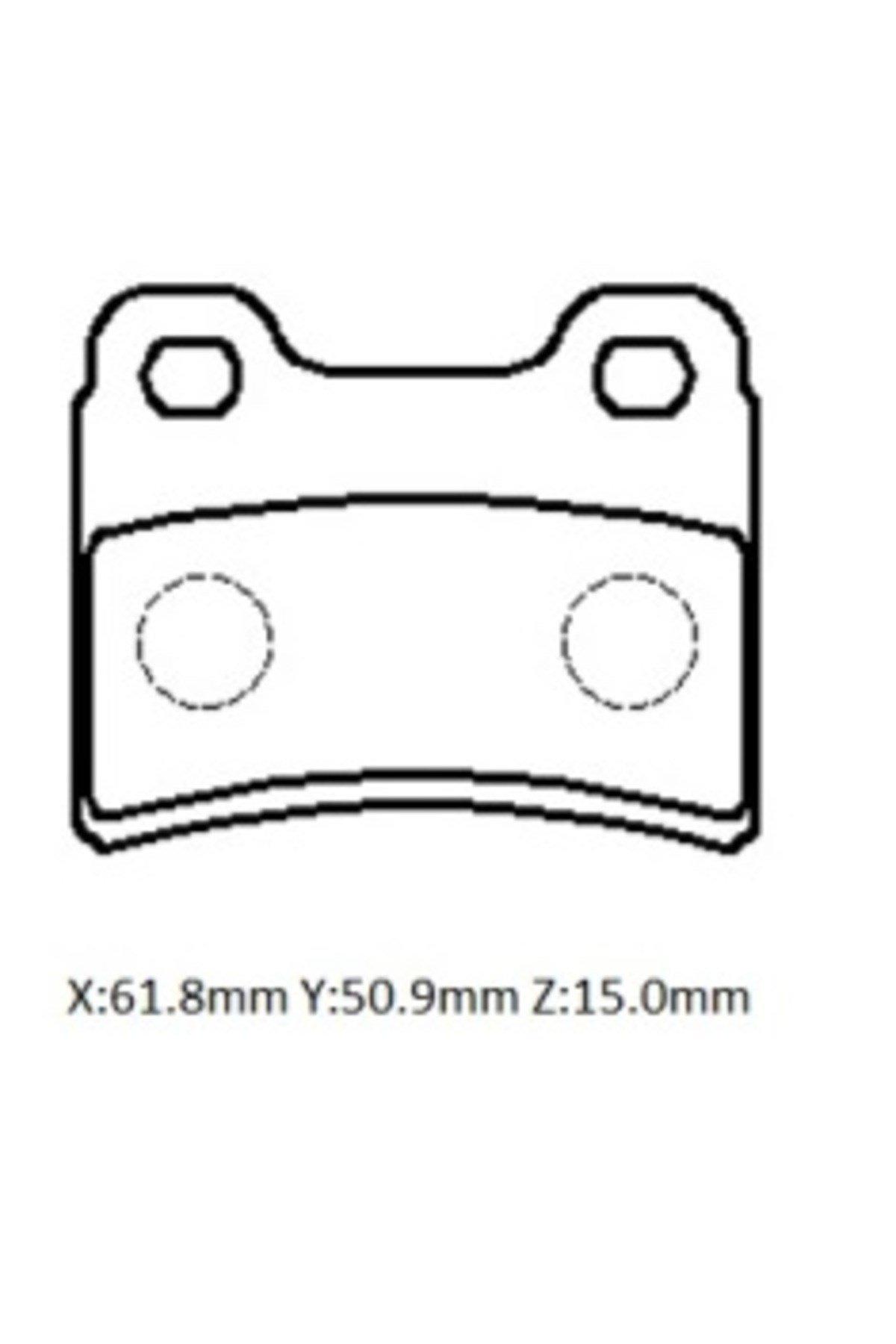 Ford Escort 95/99 Arka Fren Balatası (Disk)(61,8x50,9x15) (Bramax)