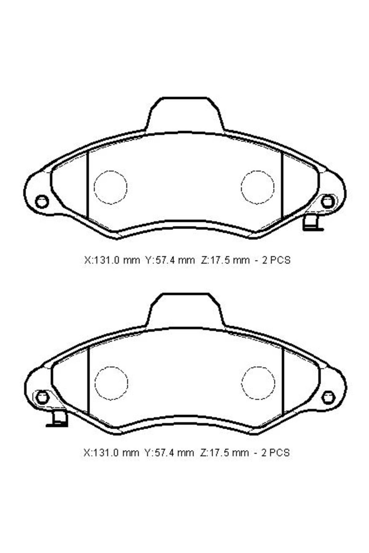 Ford Escort- 95/99 Uyumlu Ön Fren Balatası(disk) (131x57,4x17,5) (bramax) 94ab2k021ab