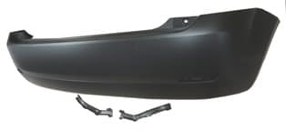 Ford Fiesta 02/05 Arka Tampon Siyah (Reflektör Delikli Bağlantı Braketleri İle) (Eurobump)