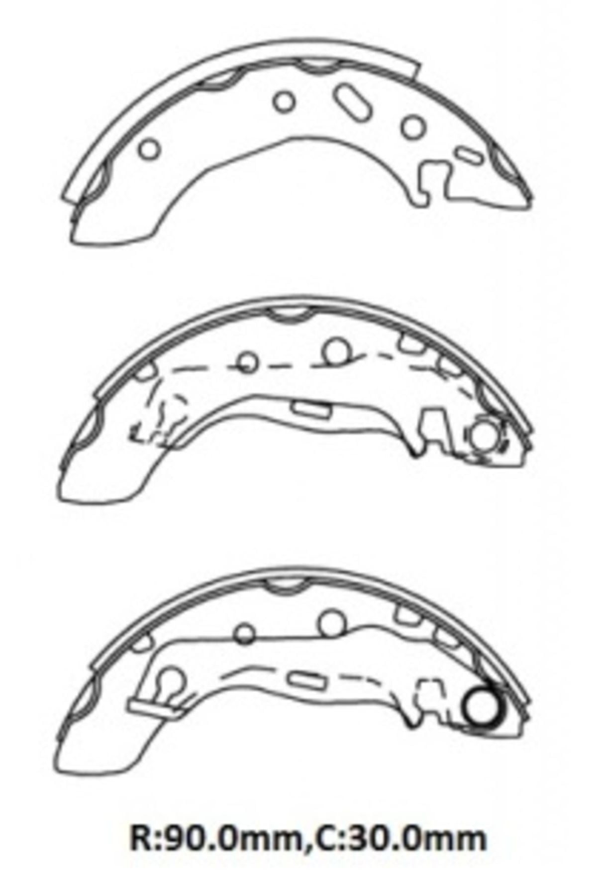 Ford Ka- 98/06; Arka Fren Pabucu 1,0/1,3cc (90X30) (BRAMAX) 96fx-2200-ab