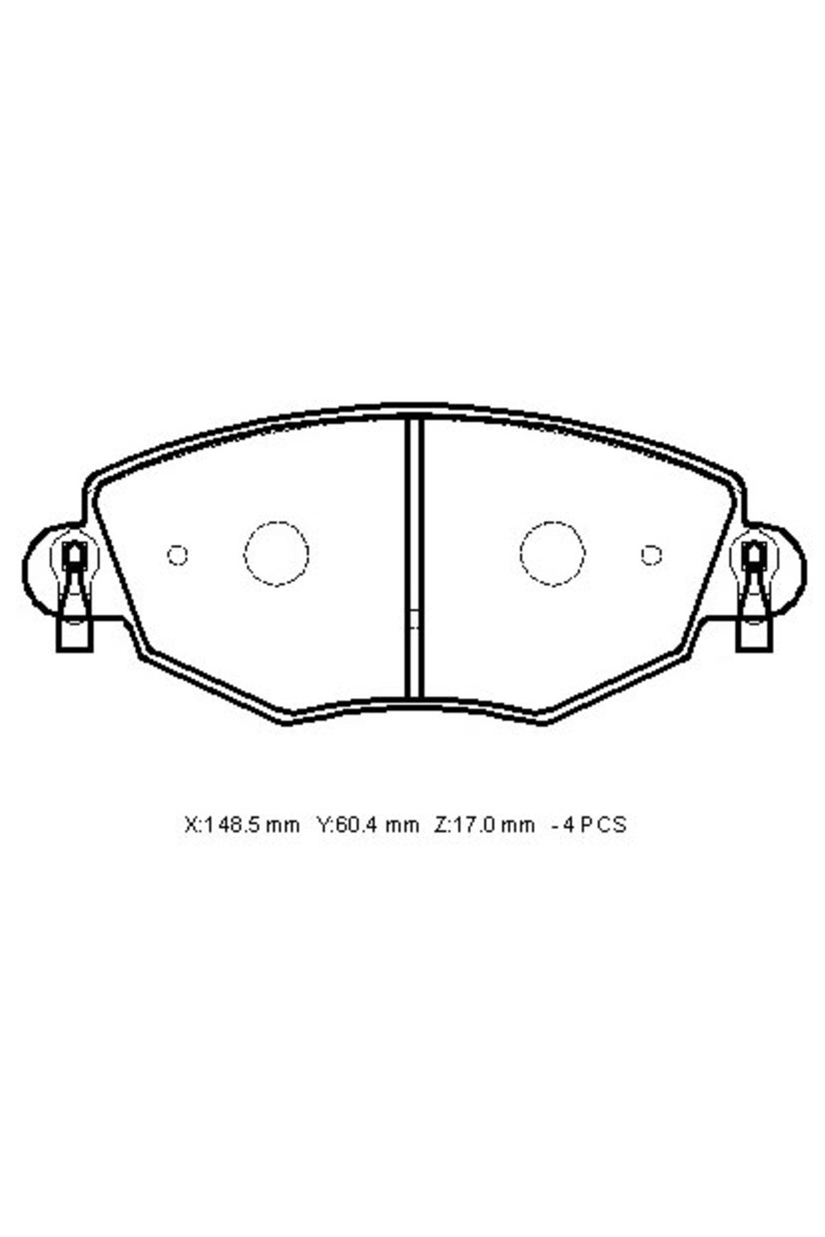 Ford Mondeo- 05/07; Ön Fren Balatası 1,8/2,0/2,2/2,5 (Disk) (148,5x60,4x17) (Bramax) 1S71-2K021-AB