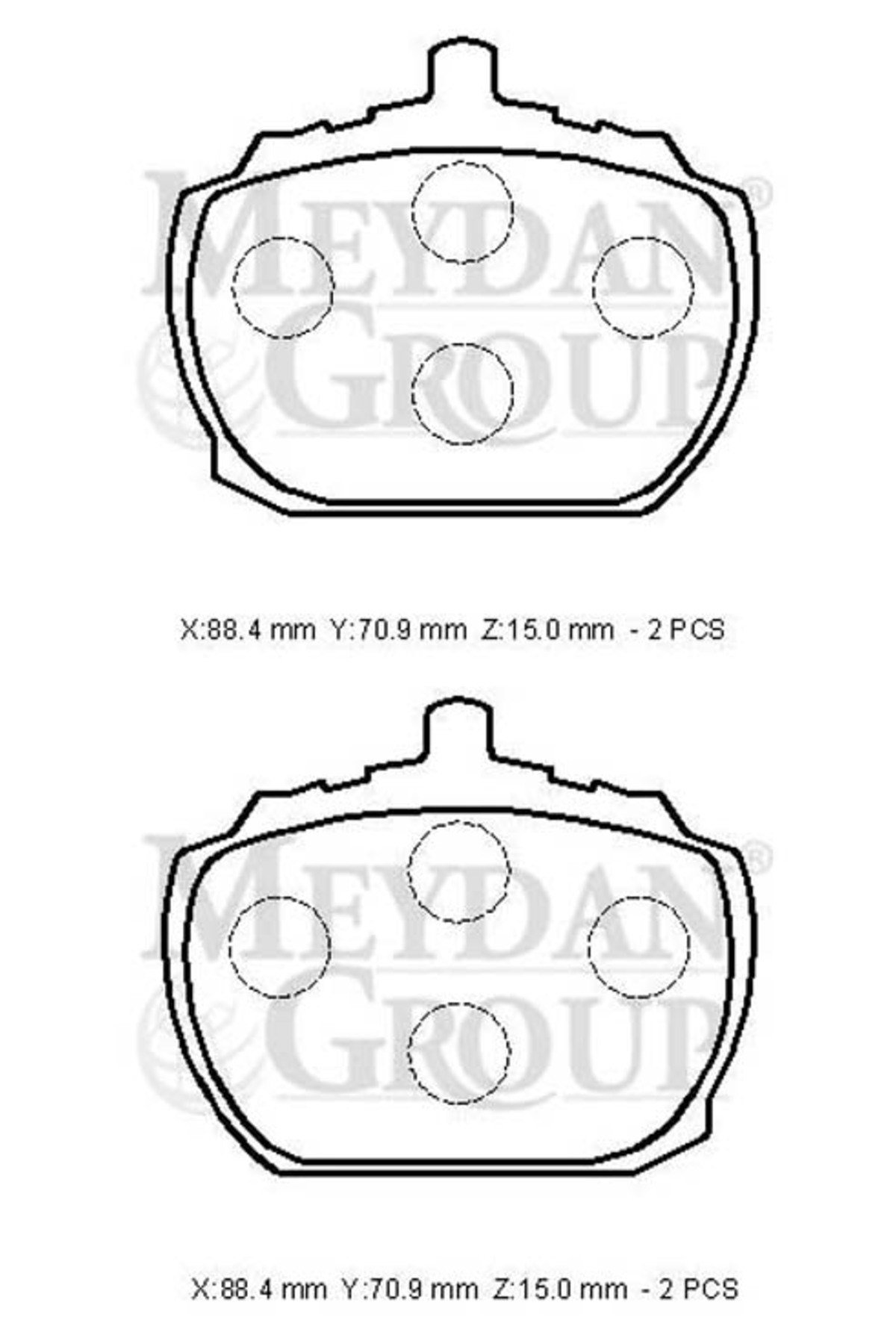 Ford Transit- 65/86; Ön Fren Balatası (Disk) (88,4x70,9x15) (Bramax) 89VX-2KO21-AA