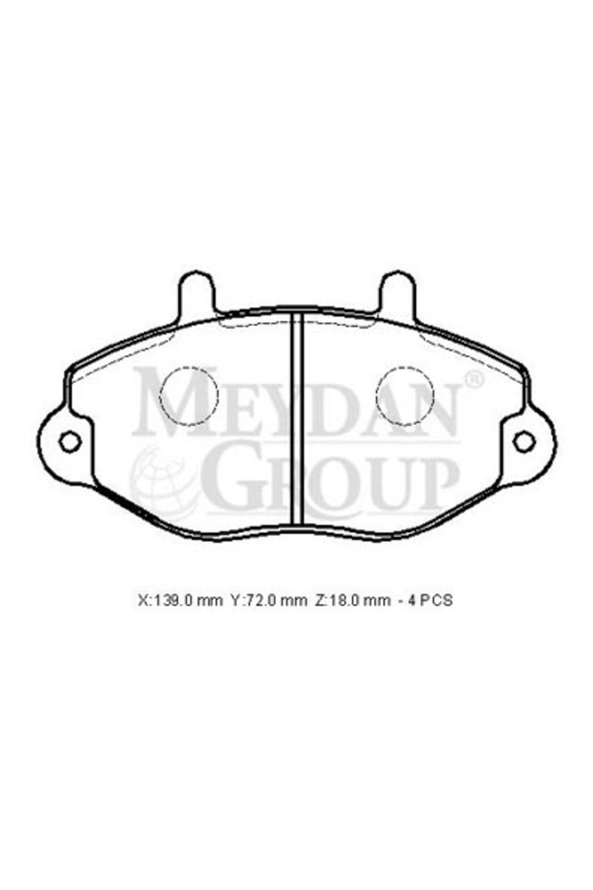 Ford Transıt- T12- 93/96; Ön Fren Balatası T15 (DİSK) (138,8X71,70X18) (BRAMAX) 92vb-2k021-bb