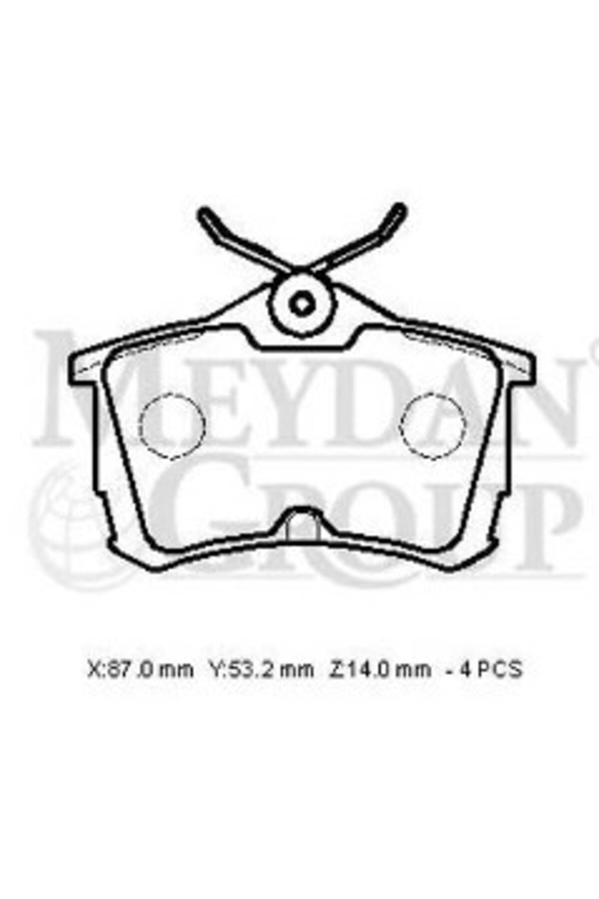 Honda Accord- 01/02; Arka Fren Balatası (Disk) (87x53,2x14) (Daiwa) 43022-S1A-E02