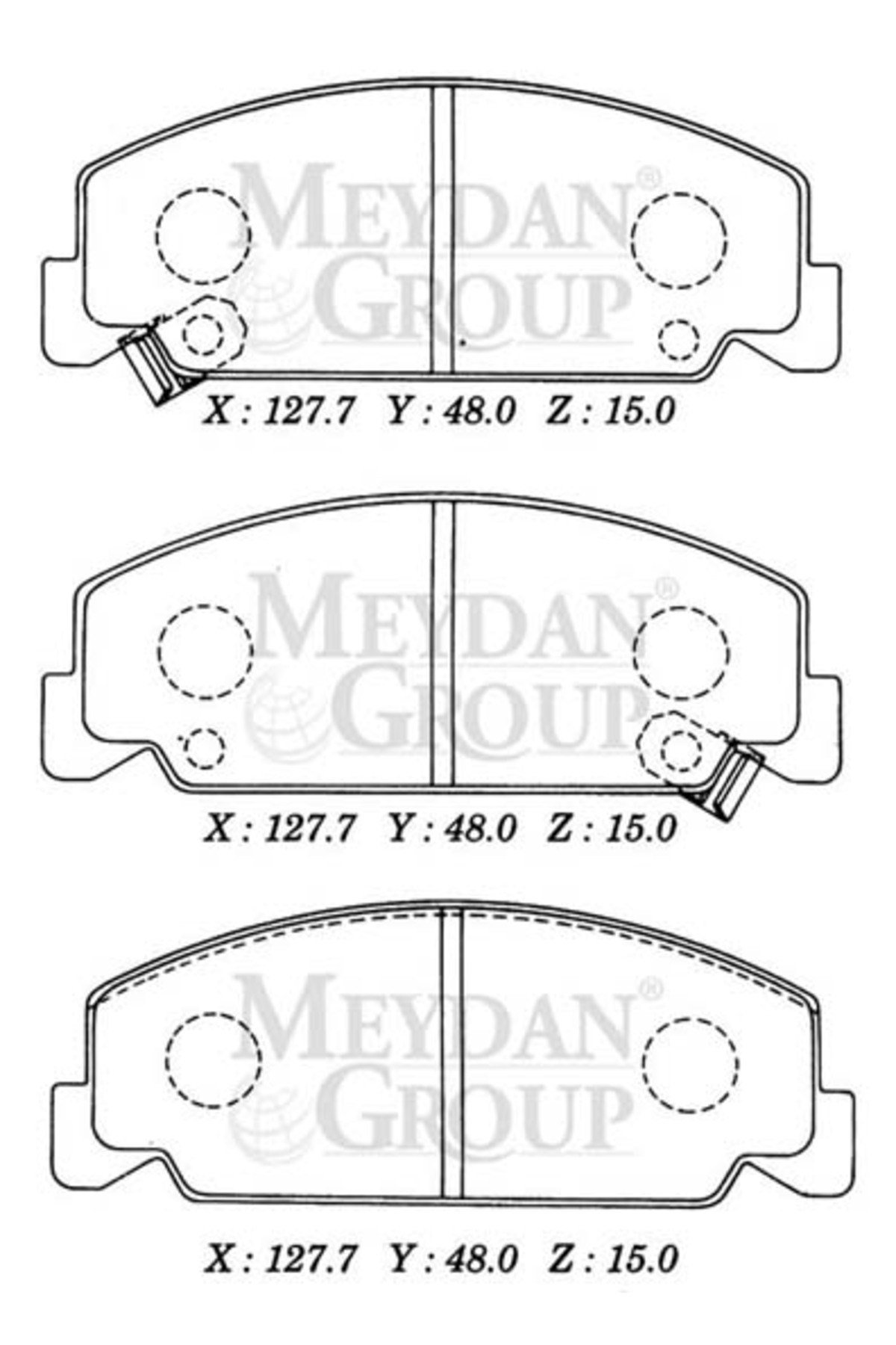 Honda Accord 82/89 Ön Fren Balatası (Disk) (127,8x48x15) (Daıwa)