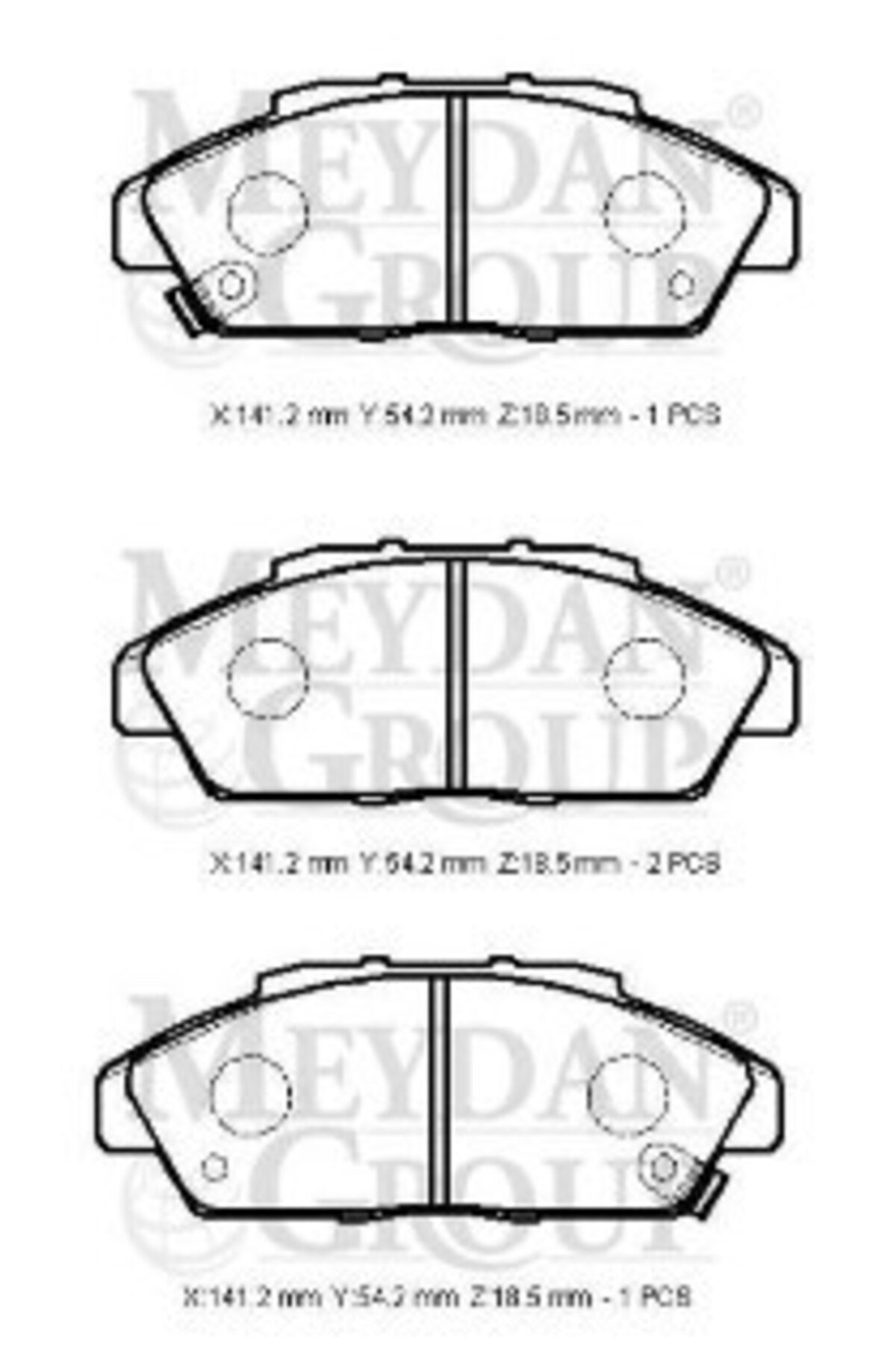 Honda Accord- 90/93; Ön Fren Balatası (Disk) (141,2x51x18,5) (Daiwa) 45022-SM2-000