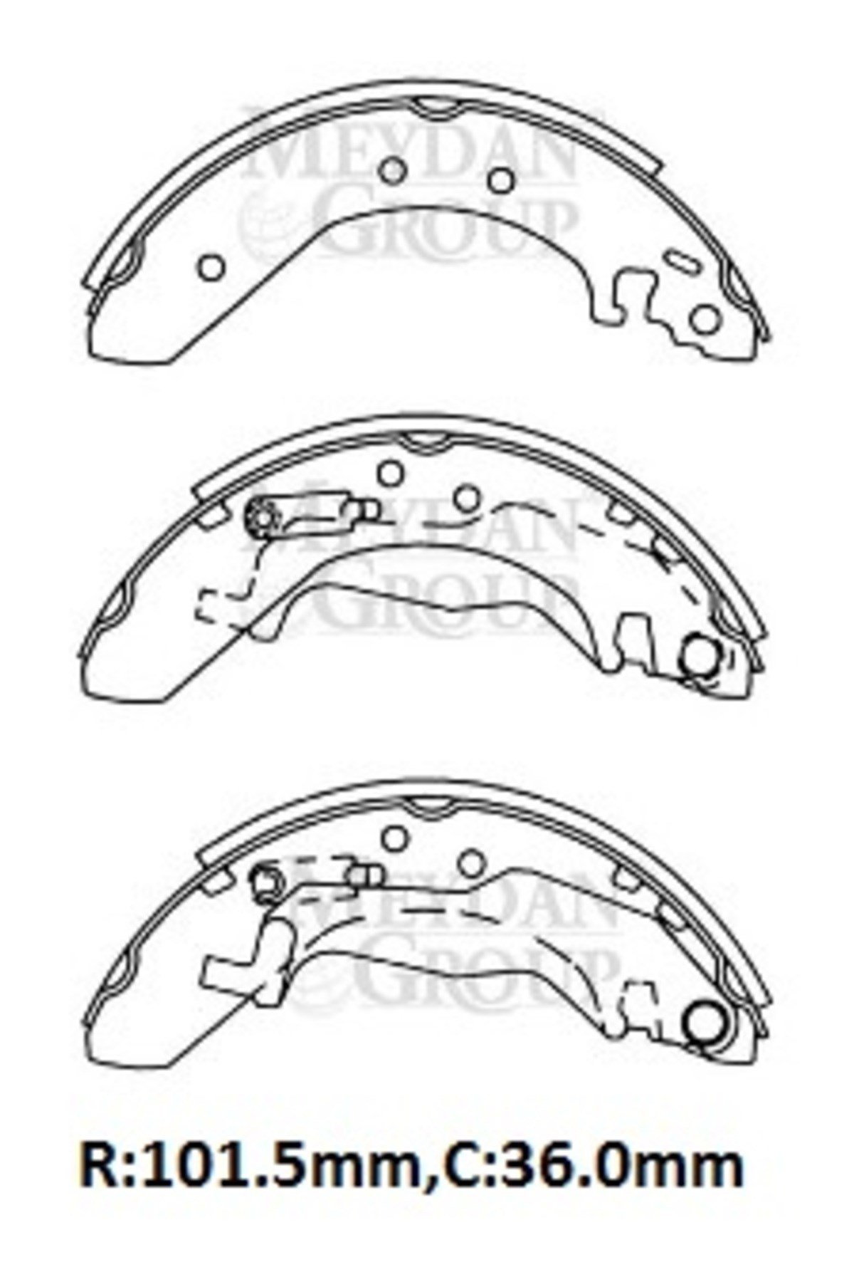 Honda Civic- SD/HB- 88/91; Arka Fren Pabucu (Euro Tip) (101,5x36) (Daiwa) 04431ST3E00