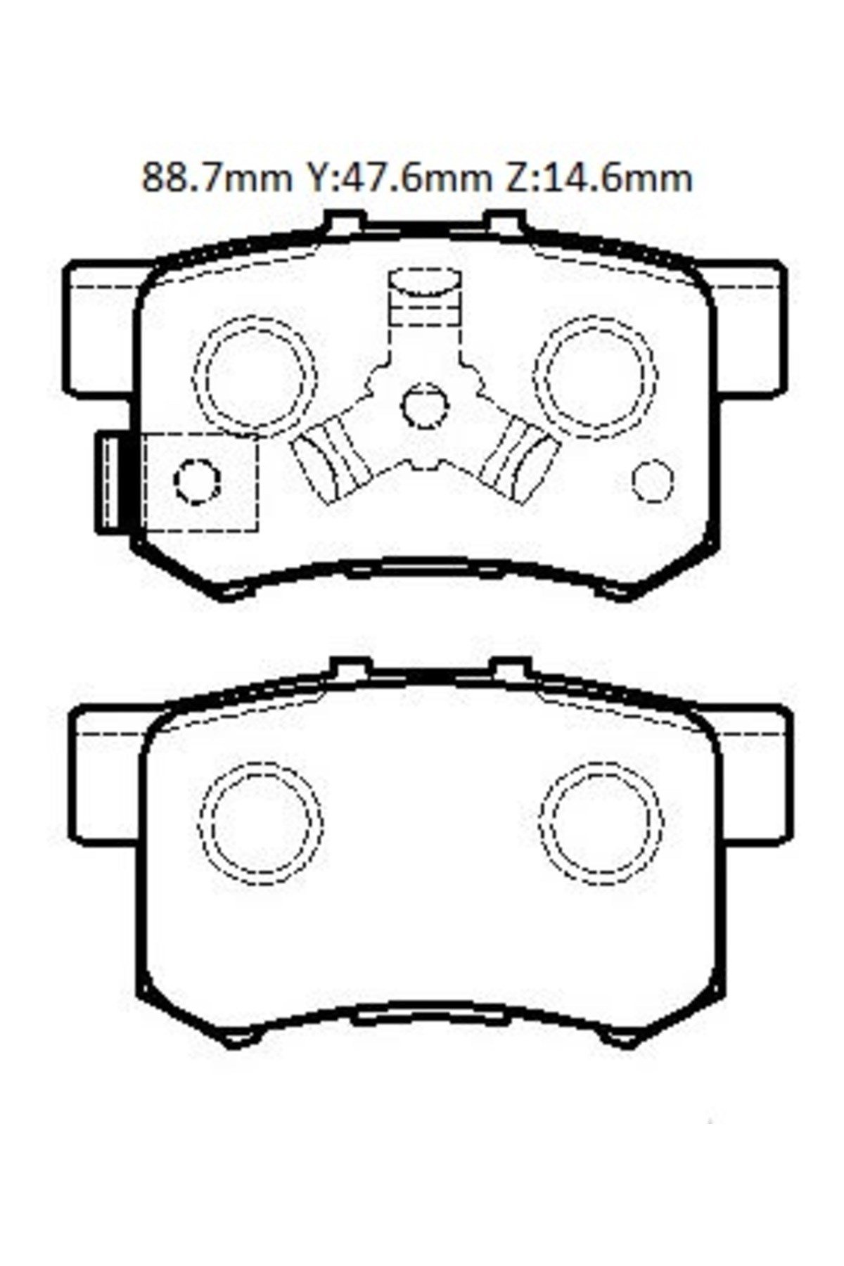 Honda Crv- 05/06; Arka Fren Balatası (Disk) (88,7x47,6x14,6) (Bramax) 43022-TL0-G50