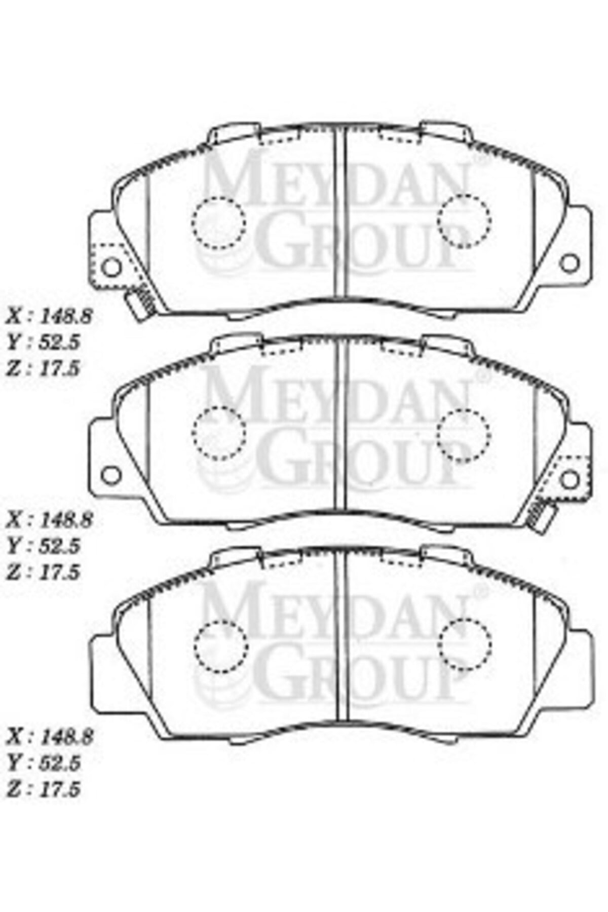 Honda Crv- 97/01; Ön Fren Balatası (Disk) (148,8x52,5x17,5) (Daiwa) 45022-SL0-G00