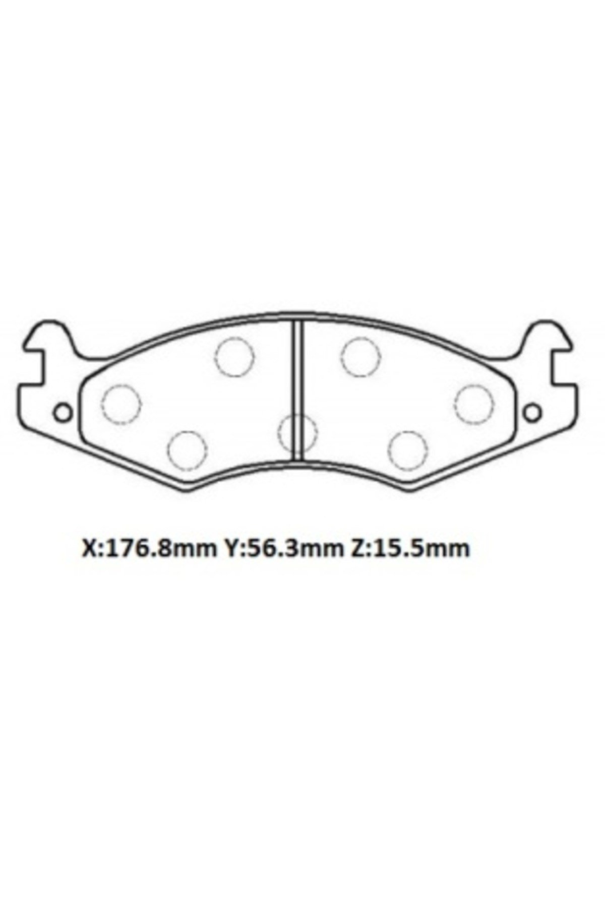 Jeep Wrangler- 87/89; Ön Fren Balatası (Disk)(176.8x56.3x15.5) (Bramax) 05745162C