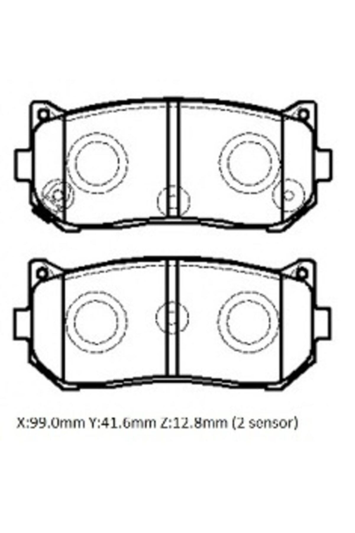 KIA SHUMA- II- 00-03 ARKA FREN BALATASI (DİSK) (99X41,6X12,8) (DAIWA) OEM NO: 0K2FC2628Z UYUMLU 713-