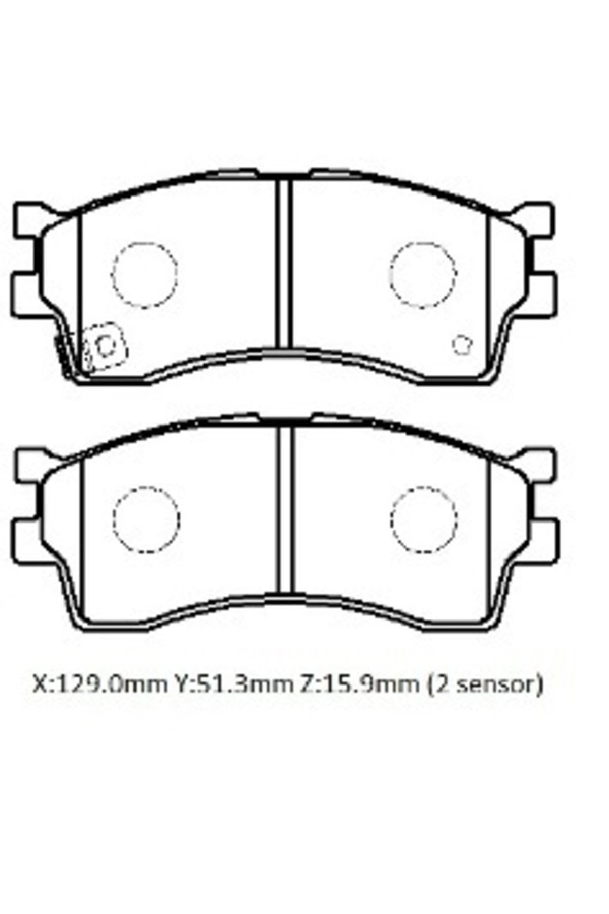 Kıa Shuma- Iı- 00-03 Ön Fren Balatası (DİSK) (129X51,3X15,9) (DAIWA) Oem No: 58115-fdc00 Uyumlu 713-