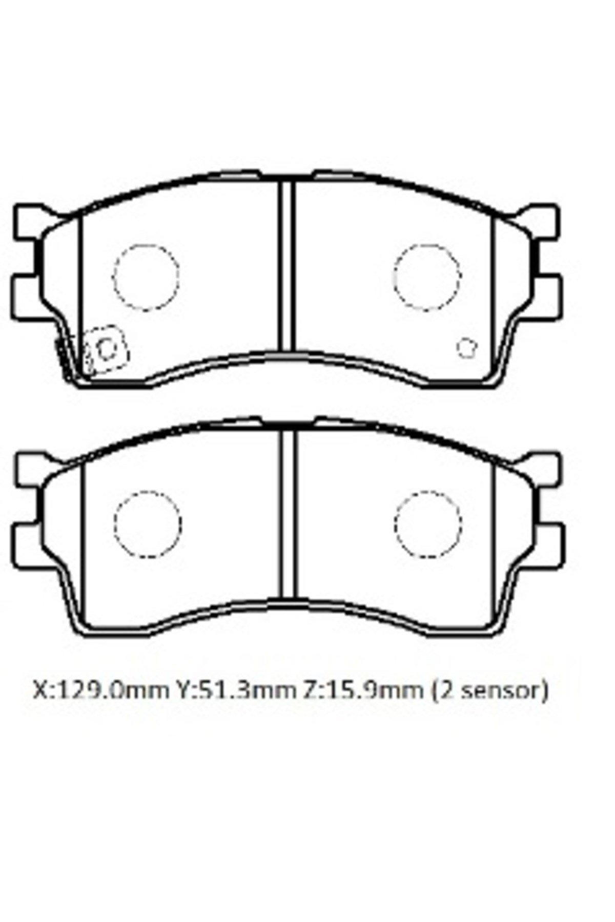 Kia Shuma- II- 00/03; Ön Fren Balatası (Disk) (129x51,3x15,9) (Daiwa) 58115-FDC00