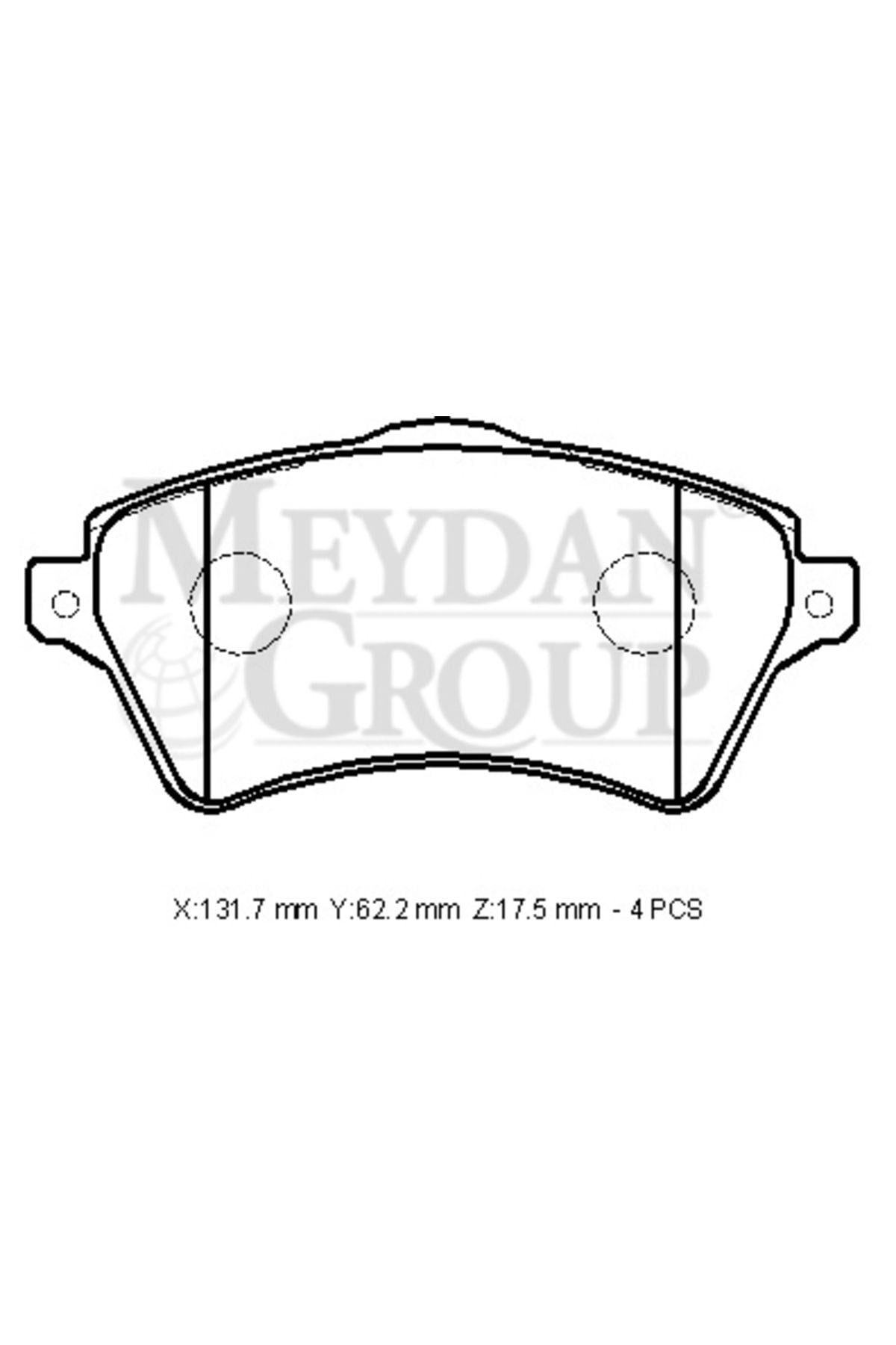 Landrover Freelander- 01/05; Ön Fren Balatası (DİSK) (131,7X62,2X17,5) (BRAMAX) Sfp000020