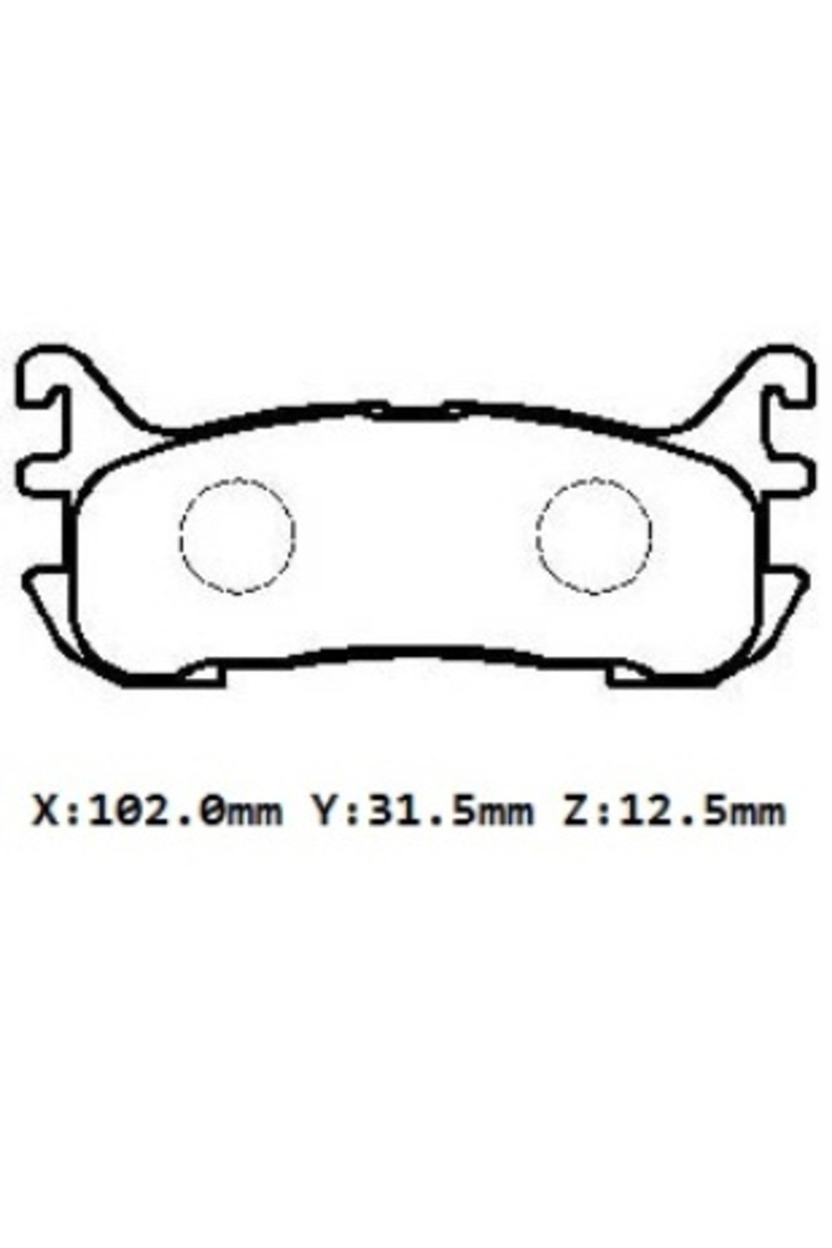 Mazda 323 Lantis 95/98 Arka Fren Balatası (Disk)(102x31.5x12.5)(daıwa)