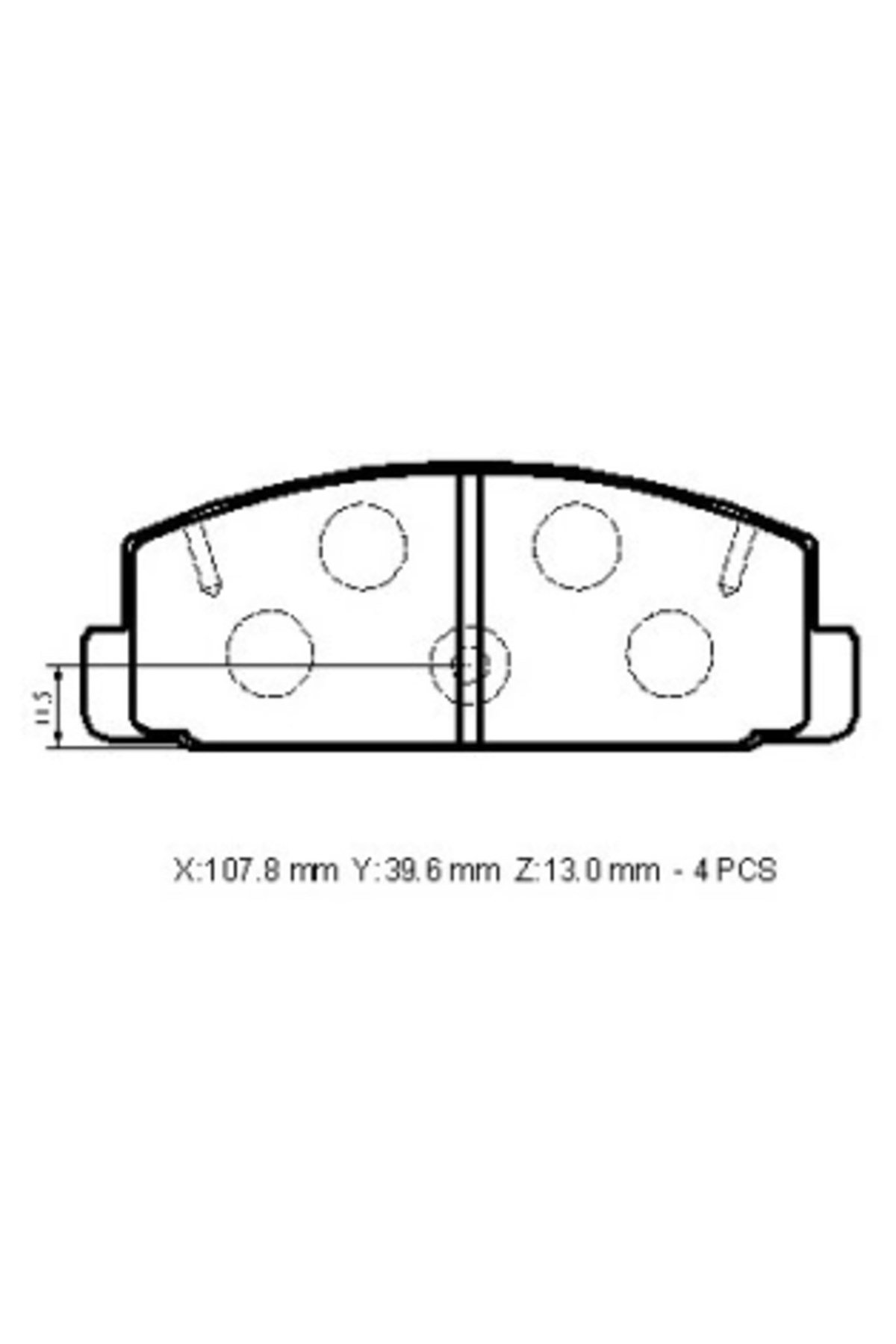 Mazda 6- SD- 09/12; Arka Fren Balatası (Disk) (107.8x39.6x13)(Daiwa) GJYA2648Z