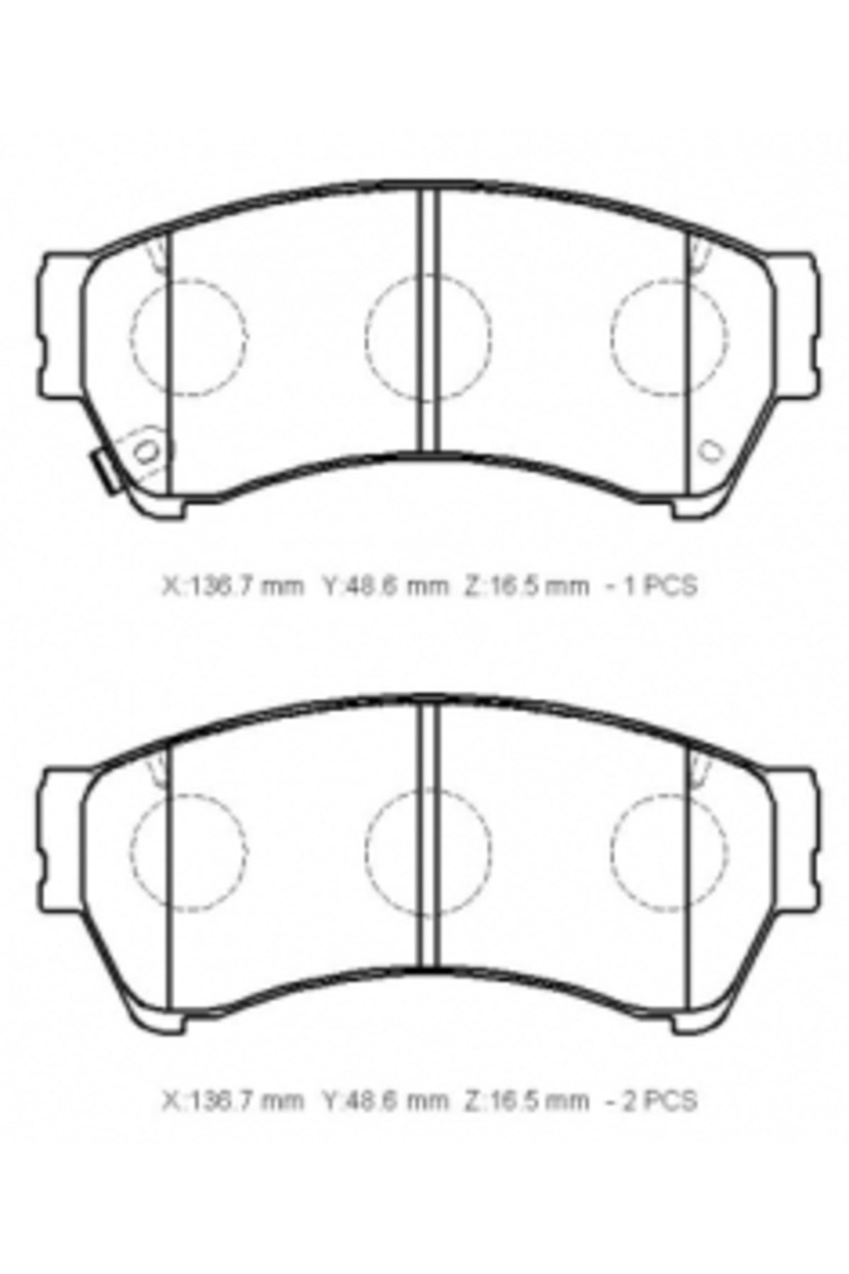 Mazda 6- SD- 2006; Ön Fren Balatası (Disk) (136.7x48.6x16.5)(Daiwa) GSYD3328Z9C