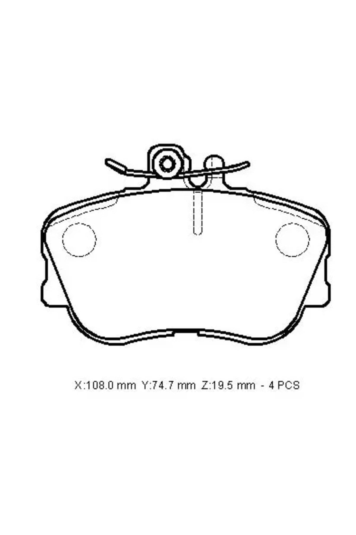 Mercedes C Class- W202- 93/99 Ön Fren Balatası (kablosuz) (disk) (108x74,7x19,5) A0054200320
