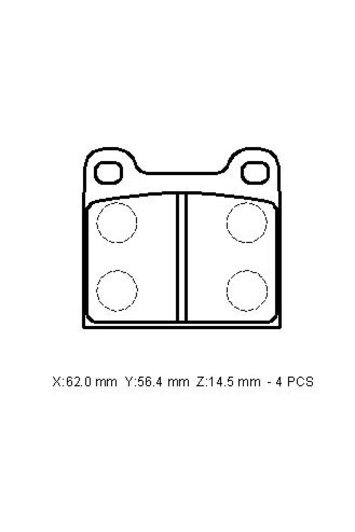 Mercedes E Class- W123- 77/85 Arka Fren Balatası (kablosuz) (disk) (62x56,4x14,5) A0014200620Uyumlu