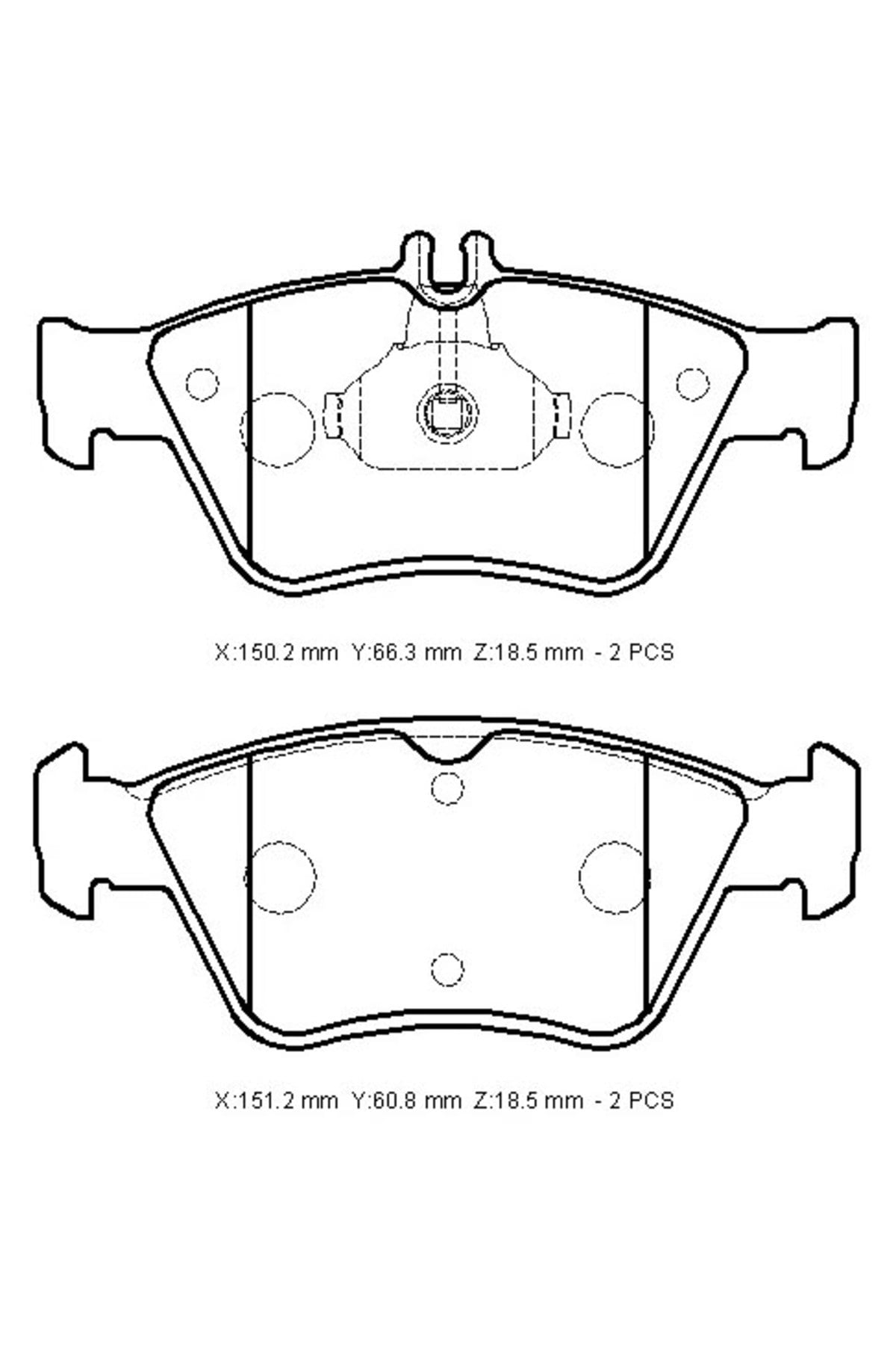 MERCEDES E CLASS- W210- 96/99; ÖN FREN BALATASI (FAM)DİSK)150,2X66,3X18,5/151,2X60,8X18,5)BRAMA