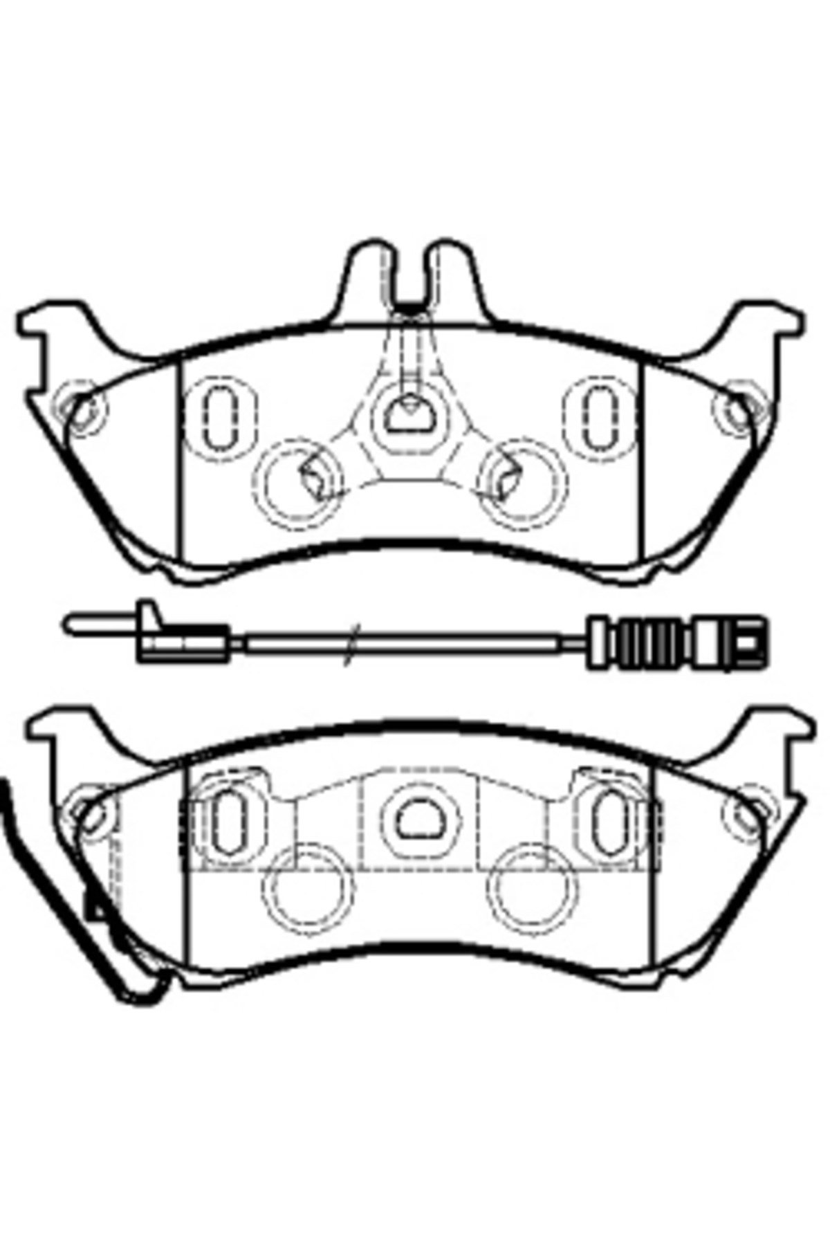 Mercedes Ml Class- W163- 98/05; Arka Fren Balatası (1 Kablolu)(140,23x48,45x16,30) 1634200520
