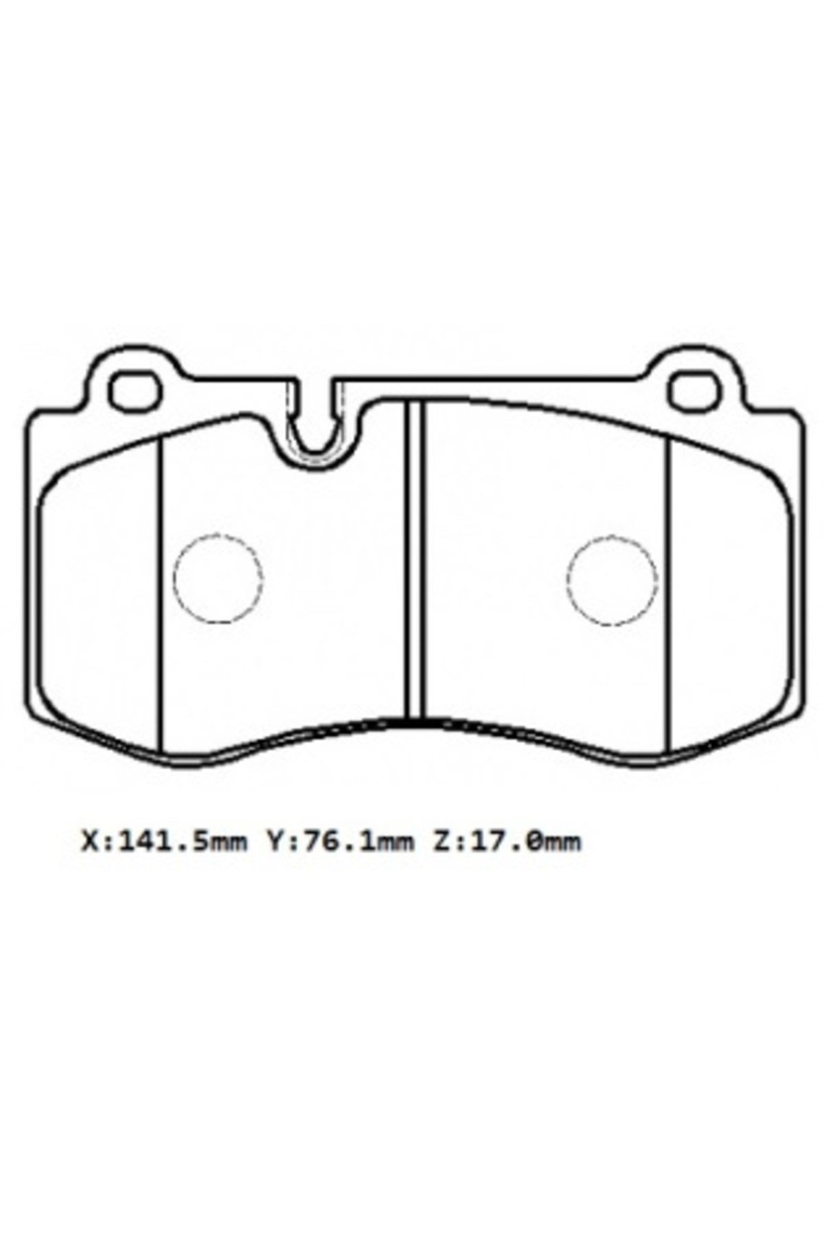 Mercedes S Class- W221- 06/12; Ön Fren Balatası (Kablosuz)(Disk)(141.5x76.1x17)(Bramax) A0044206220