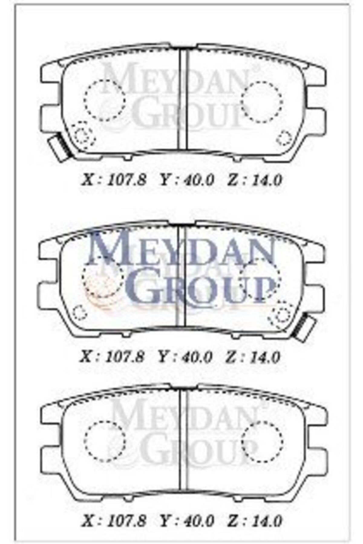 MITSUBISHI PAJERO- 98-00 ARKA FREN BALATASI (DİSK) (107,8X40X14) (DAIWA) OEM NO: MB389572 UYUMLU 156