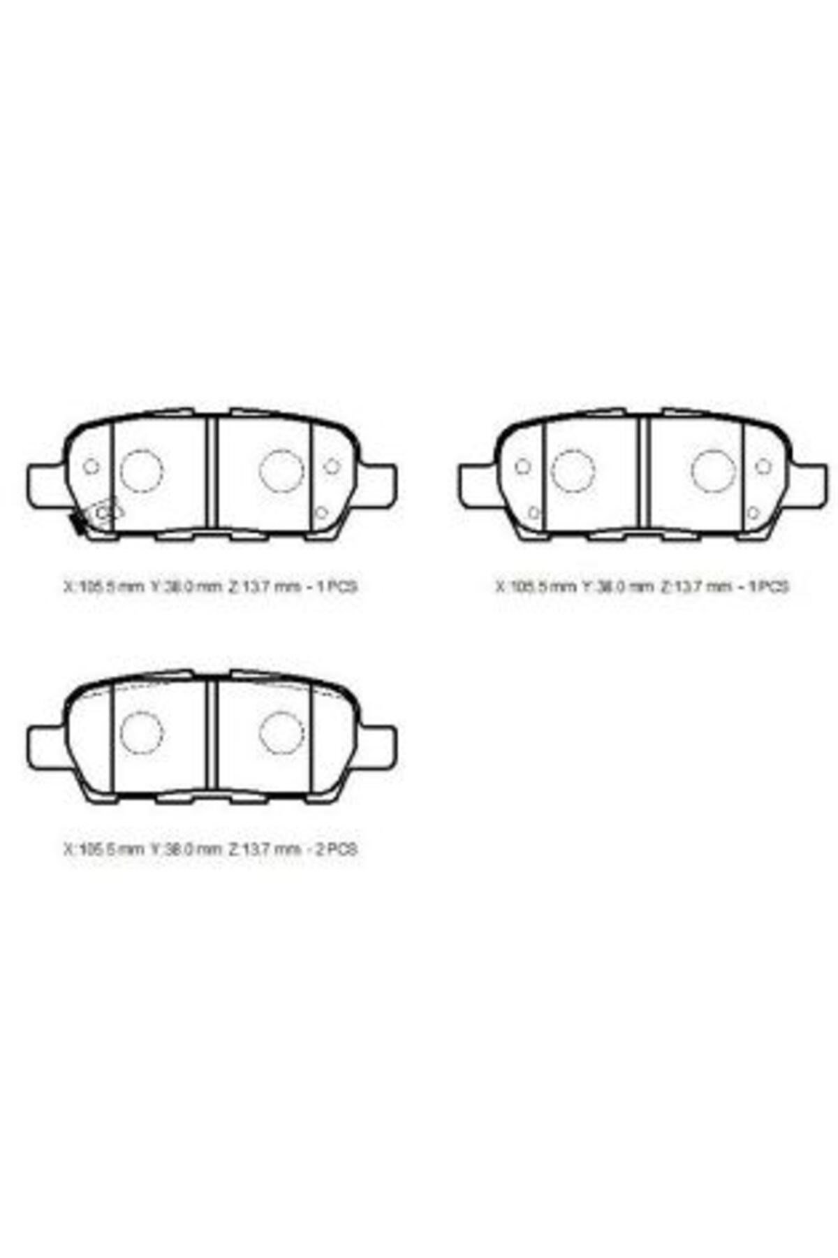 Nissan Juke- 11/19; Arka Fren Balatası 1,2/1,5/1,6 (Disk) (105.4x38x14)(Daiwa) 44060-8H385