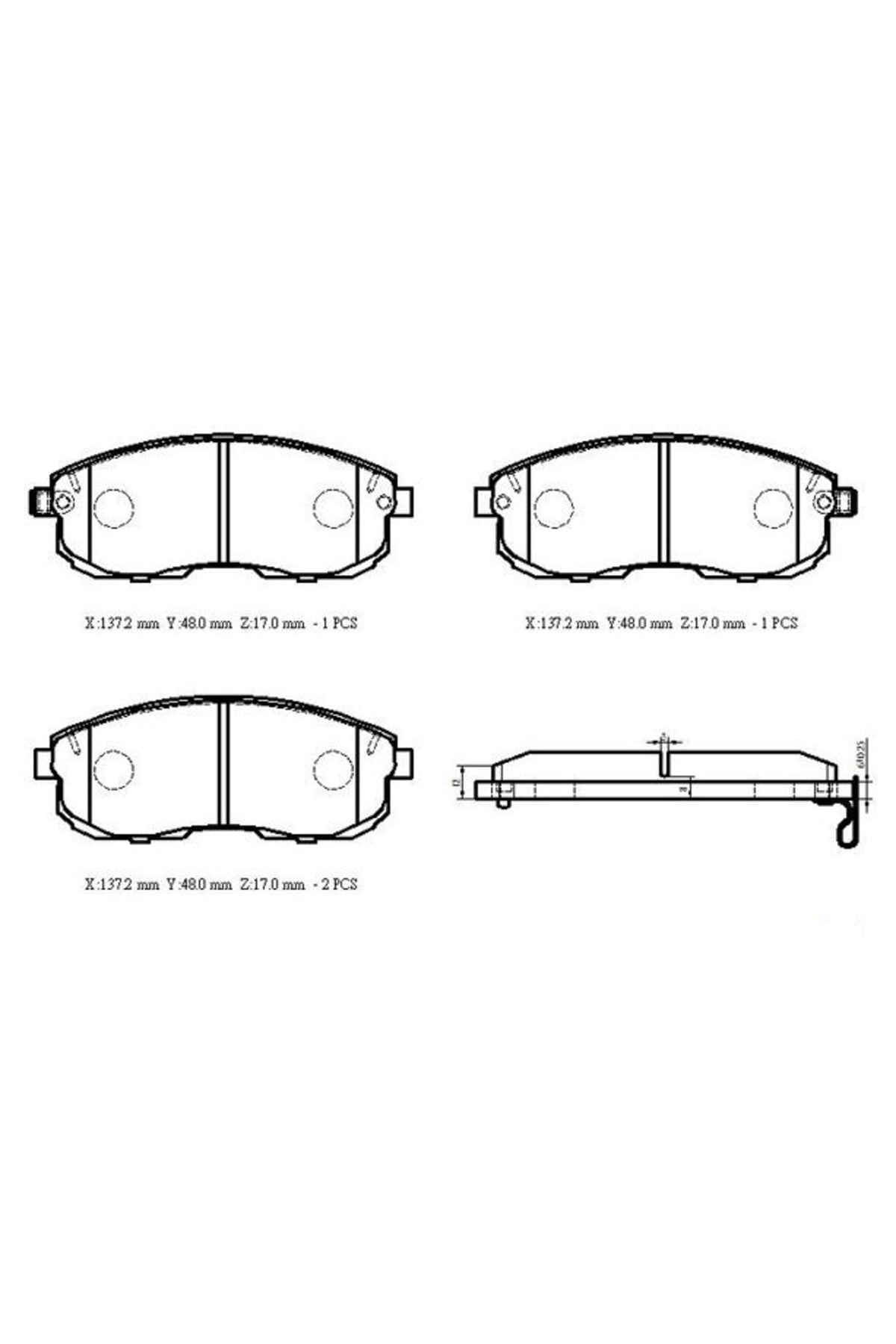 Nissan Maxima- A33- 03/06; Ön Fren Balatası (Disk) (137x53,3x17) (Daiwa) 4106089E97