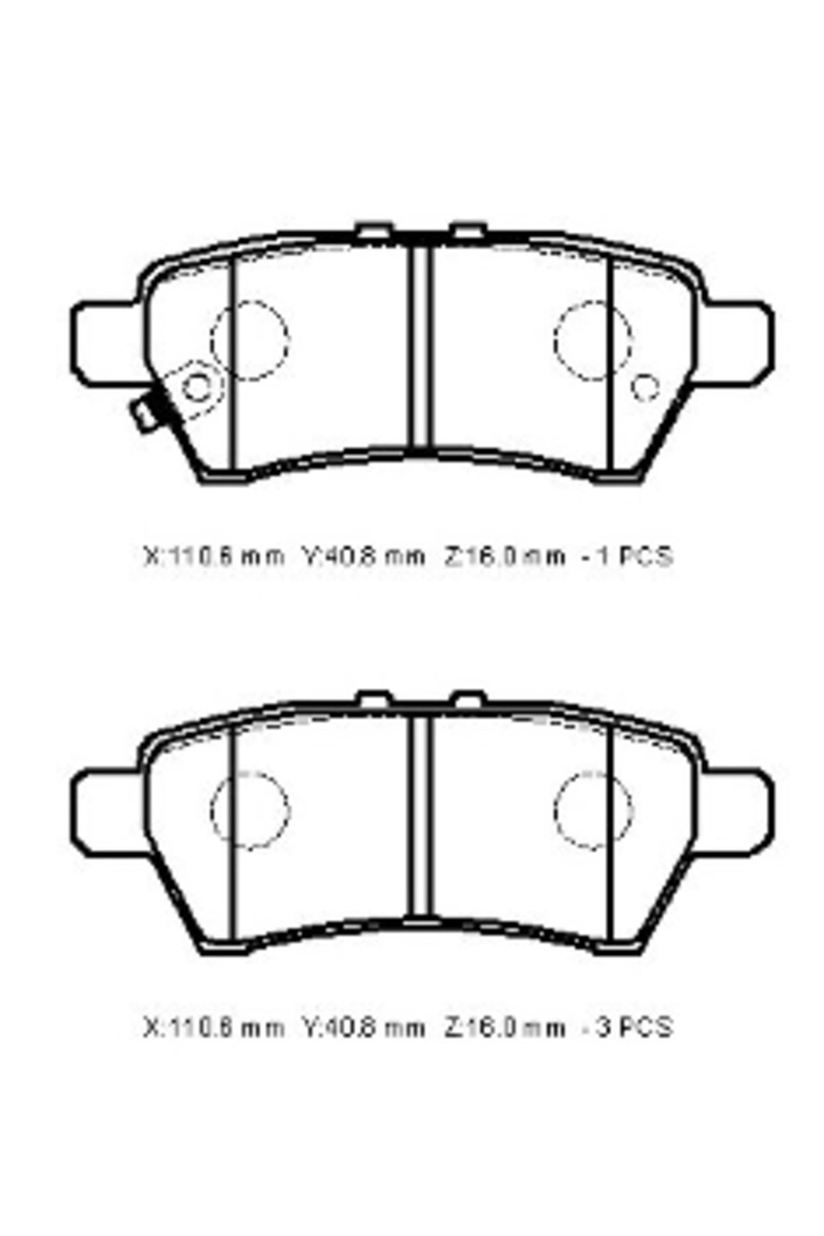 Nıssan Pathfınder- 05-09 Arka Fren Balatası (DİSK) (110.6X40.8X16)(DAIWA) Oem No: 44060-ea090 Uyumlu