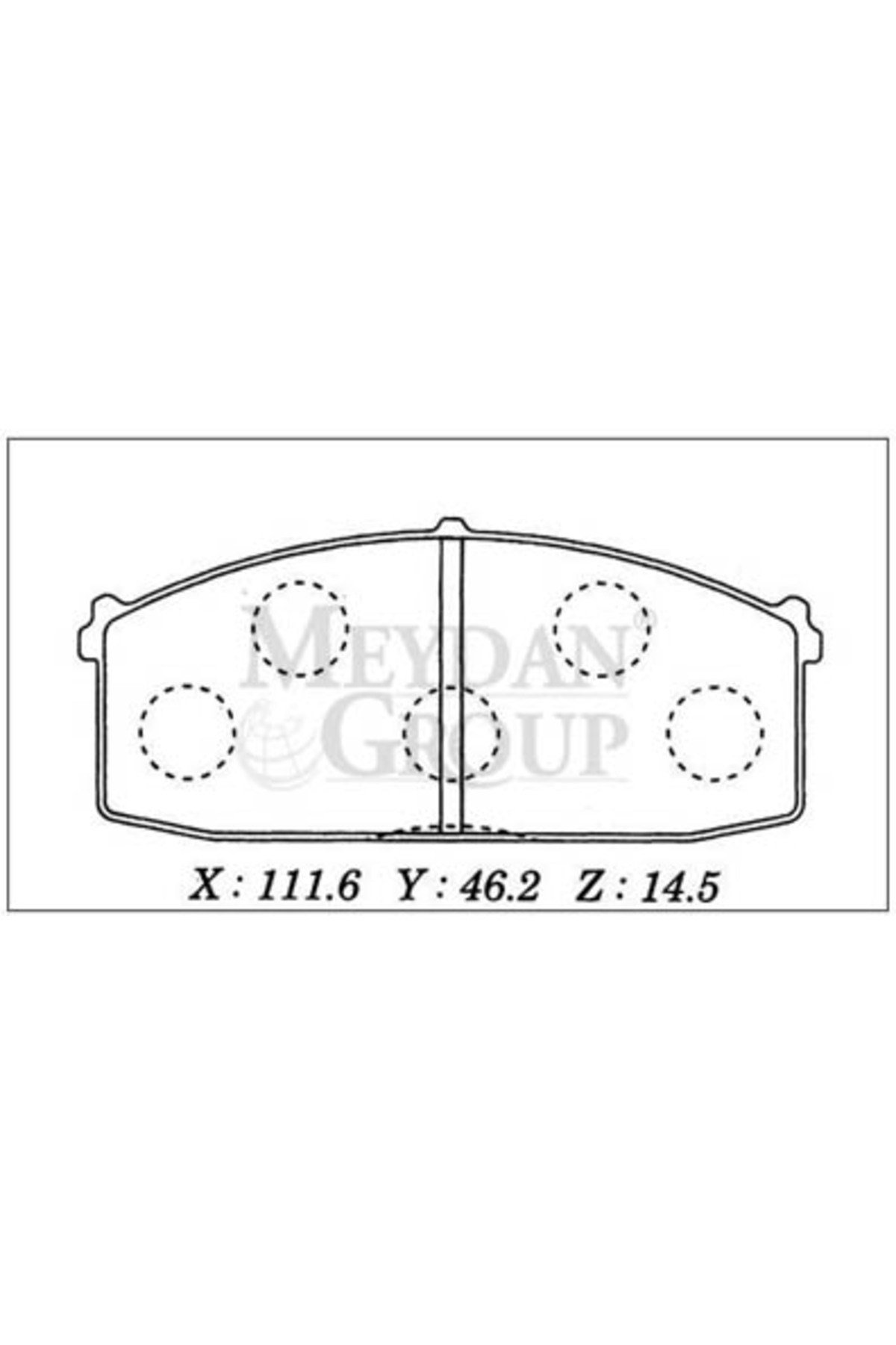 Nissan Sunny- B11 CD17- 84/88; Ön Fren Balatası Dizel (Disk) (111,6x46,2x14,5) (Daiwa) 41060-W2285