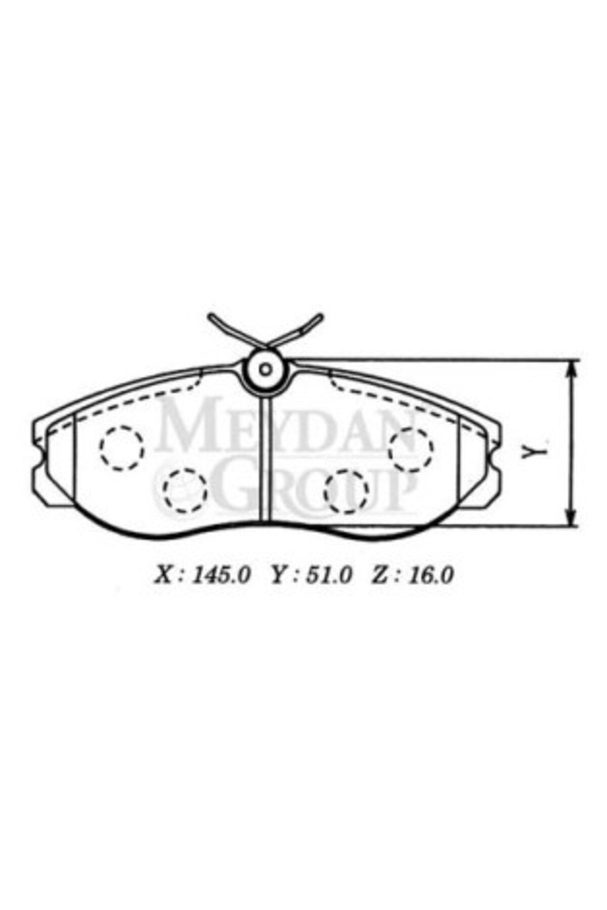 Nissan Terrano- 01/03; Ön Fren Balatası (Disk) (145x51x16)(Daiwa) 41060-9C525