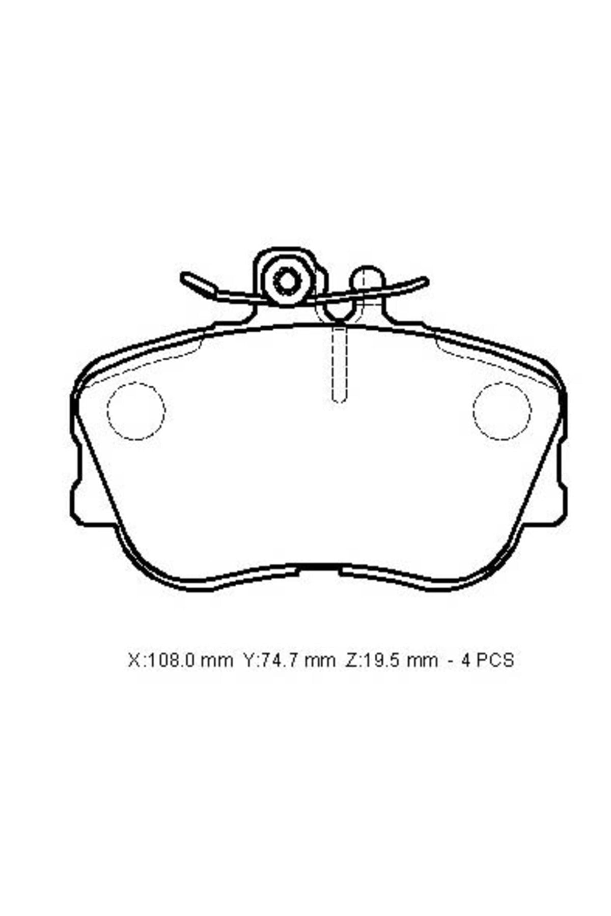 OEM NO A0054200320 UYUMLU MERCEDES C CLASS W202 93/99 ÖN FREN BALATASI (KABLOSUZ) (DİSK)(108X74,7X19
