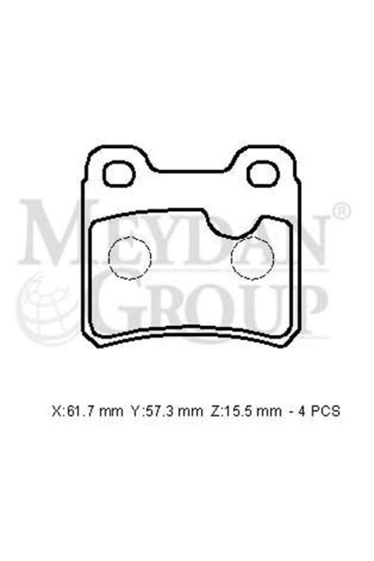 Opel Astra- F- Sd-hb- 92-94 Arka Fren Balatası (KABLOSUZ)(DİSK) (61,7X57,3X15,5) (FMK) Oem No: 44670