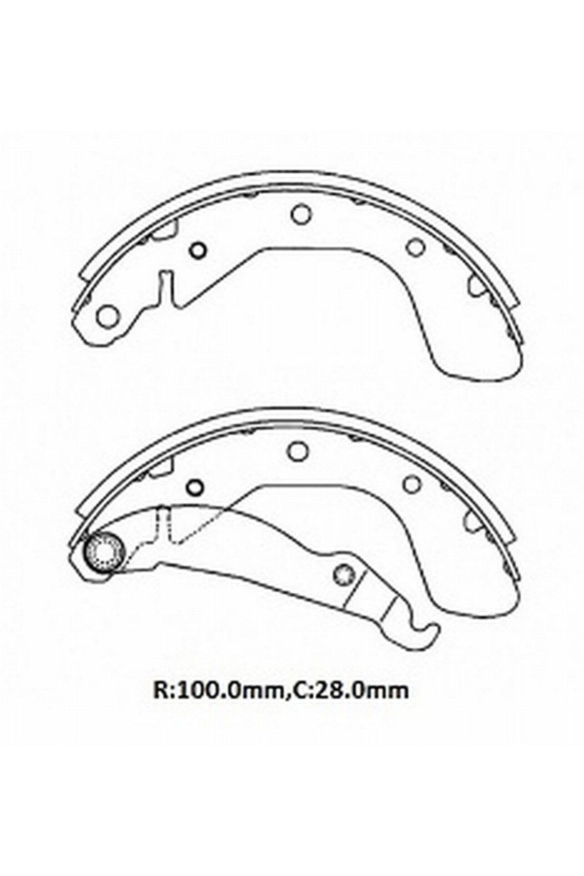 Opel Corsa- B- 93/00 Arka Fren Pabucu 1,0/1,2/1,4/1,6cc (100x28) (bramax) 1605052