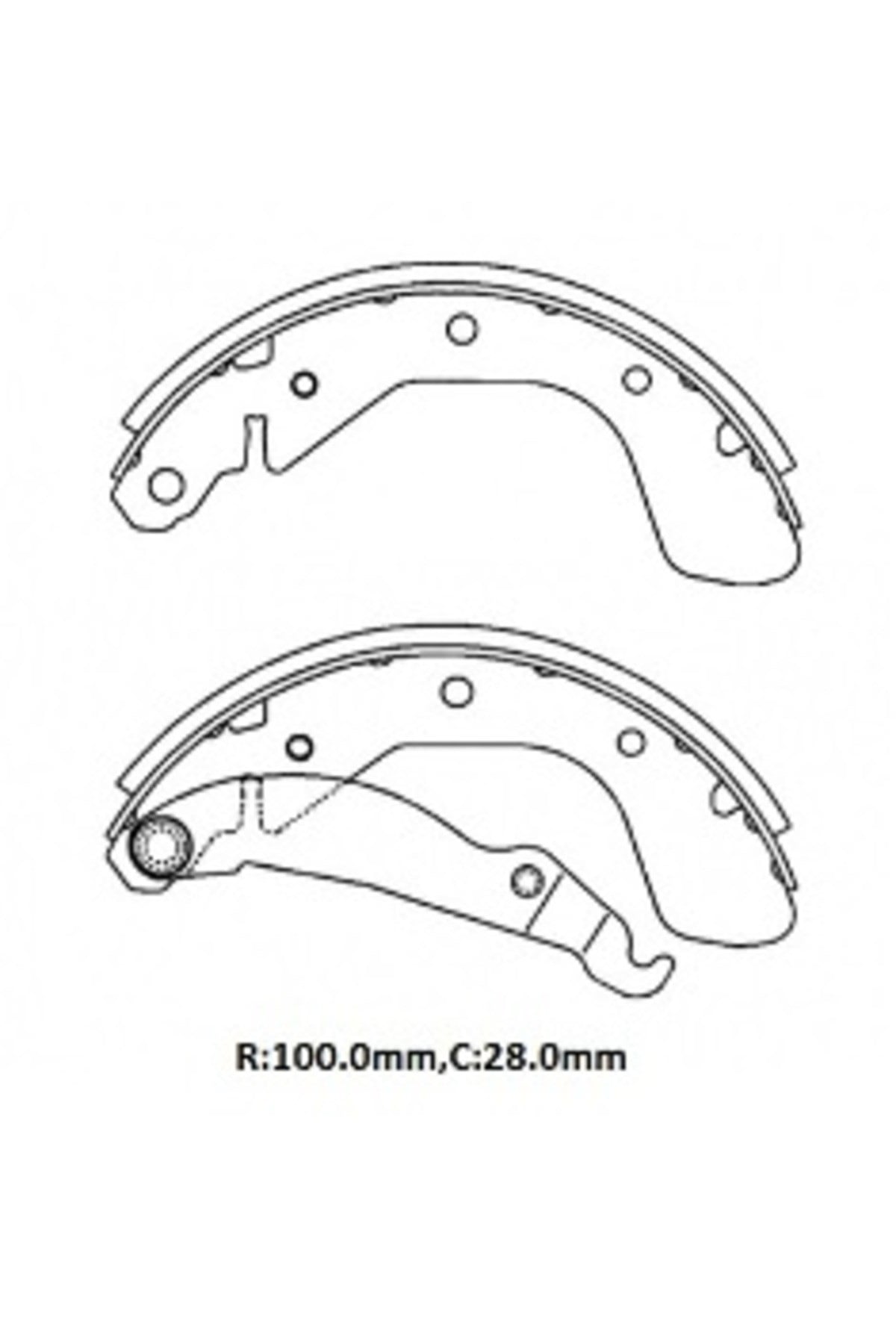 Opel Corsa- C- 04/06; Arka Fren Pabucu 1,0/1,2/1,3/1,4/1,7cc (100x28) (Bramax) 1605052