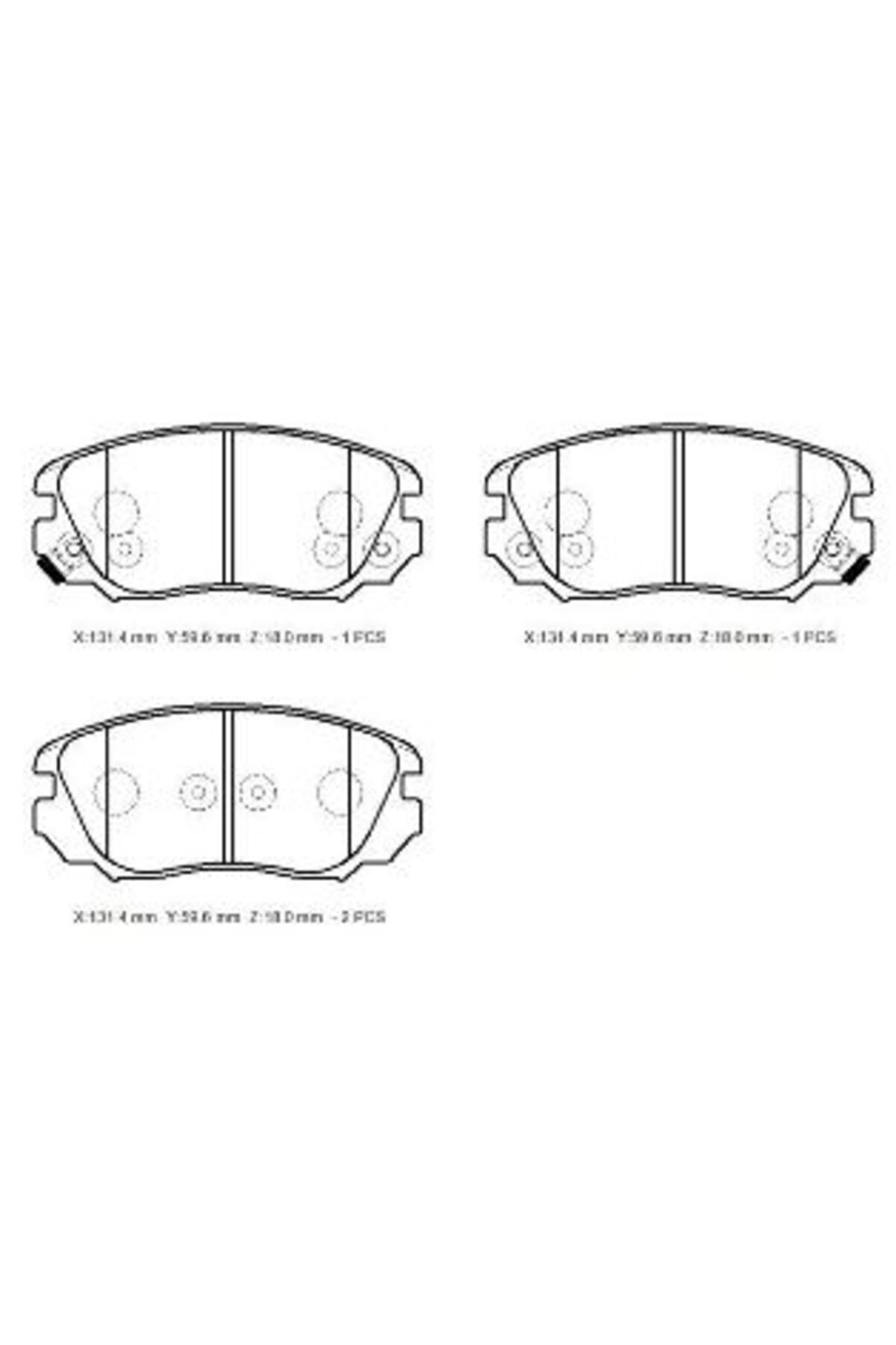 Opel Insignia- 09/17; Ön Fren Balatası 1,4/1,6/1,8/2,0 (Disk) (131,5x59,6x19)(Bramax) 1605185
