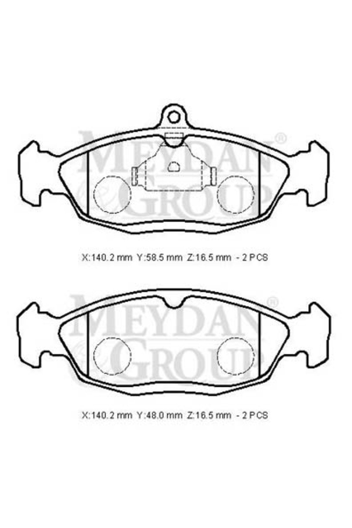 Opel Tigra 93/01 Ön Fren Balatası 1,4/1,6 (Kablosuz)(disk)(140,2x58,5x16,5/14