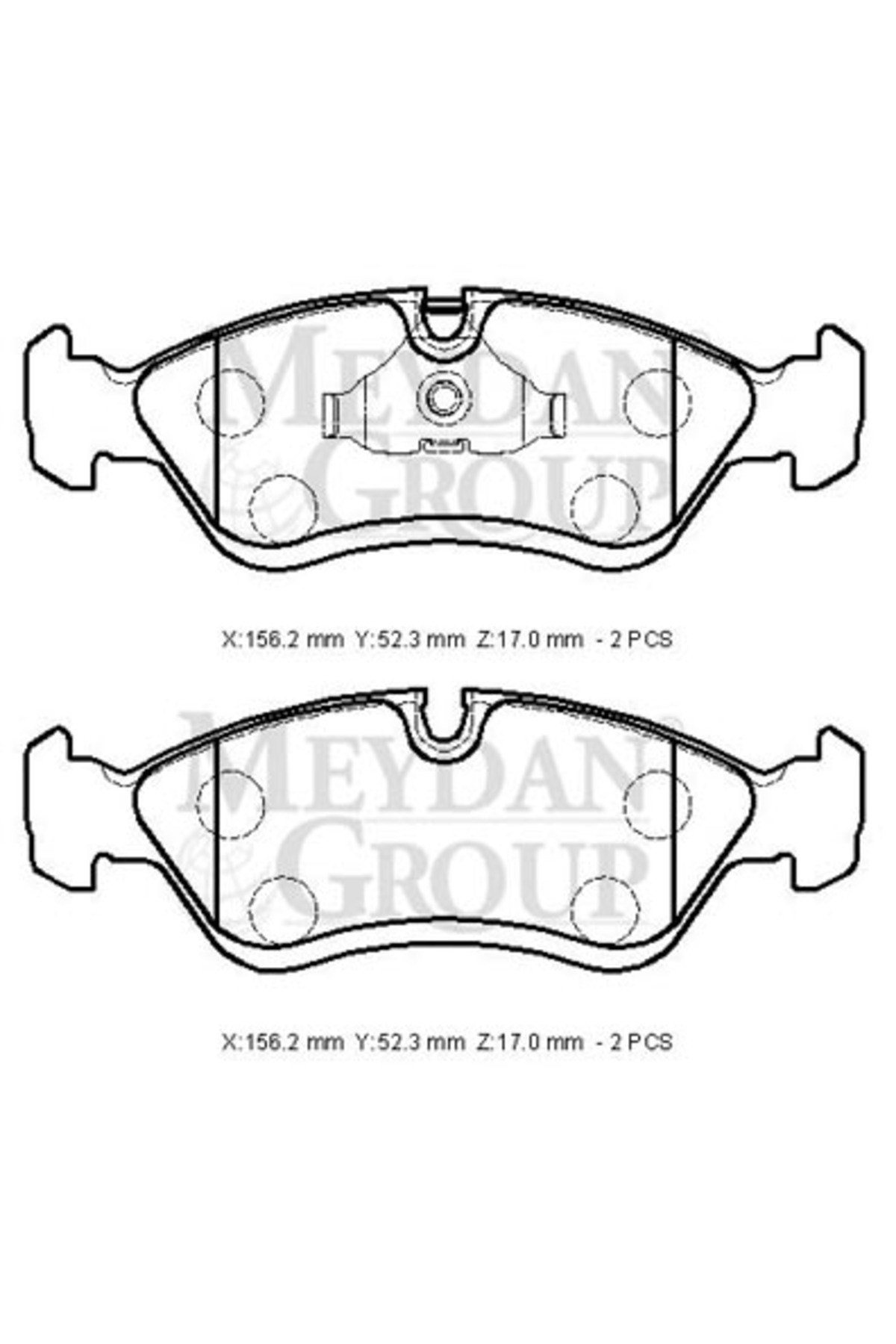 Opel Vectra- A- 88/95; Ön Fren Balatası (Kablosuz)(Disk) (156,2x52,3x17) (Bramax) 1605454