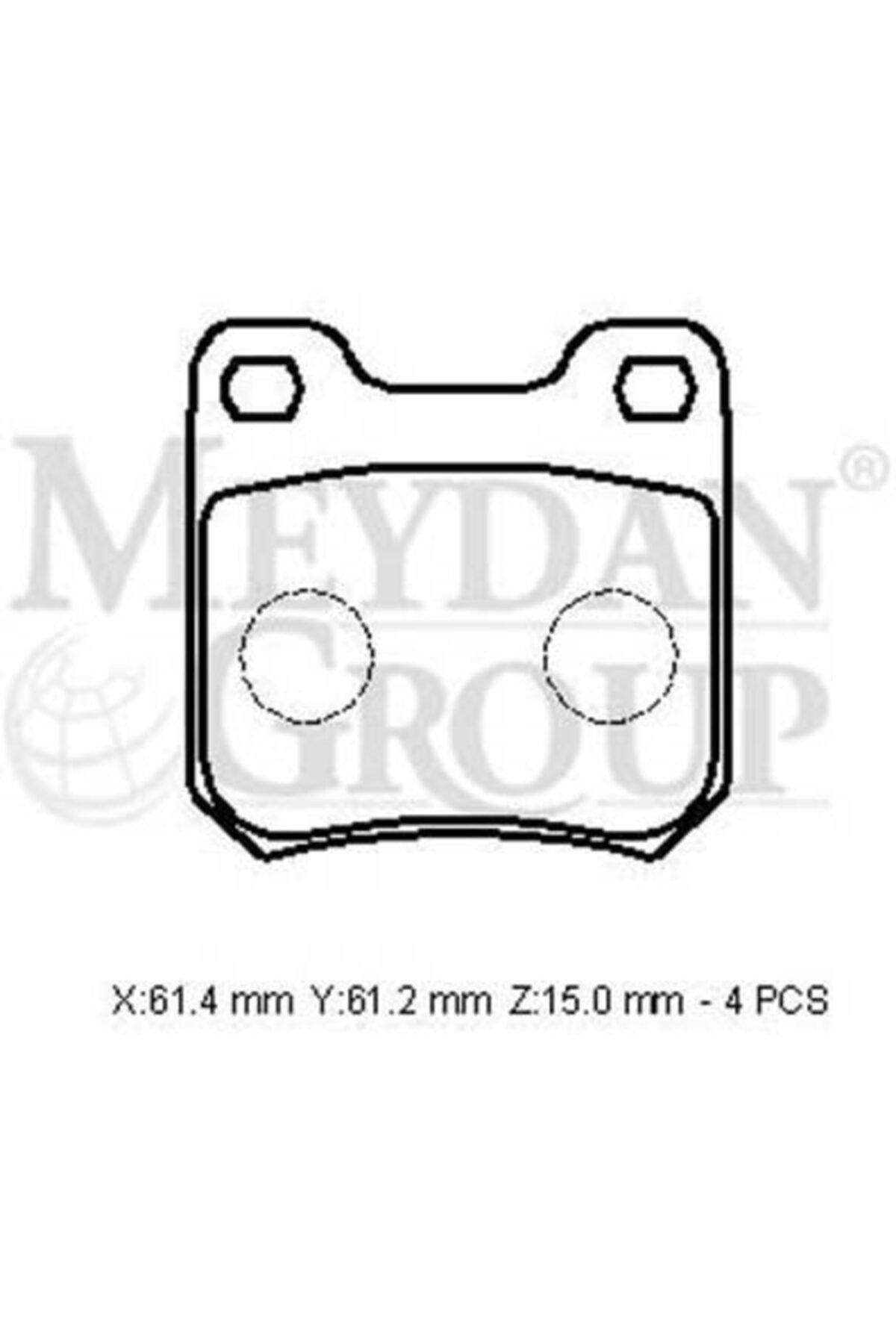 Opel Vectra A 93/95 Arka Fren Balatası (Kablosuz)(disk) (61,4x61,2x15) (Bramax)